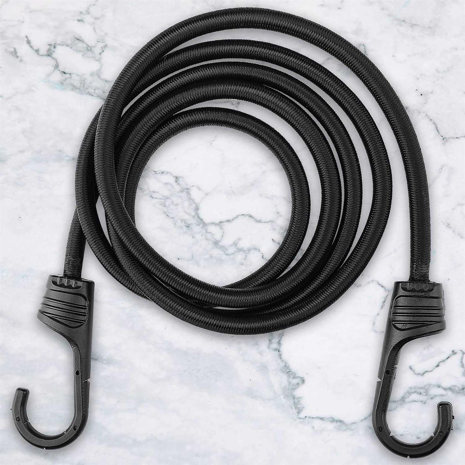 ZHOUBIN Black Bungee Cords with Hooks Heavy Duty - Inhomebuy