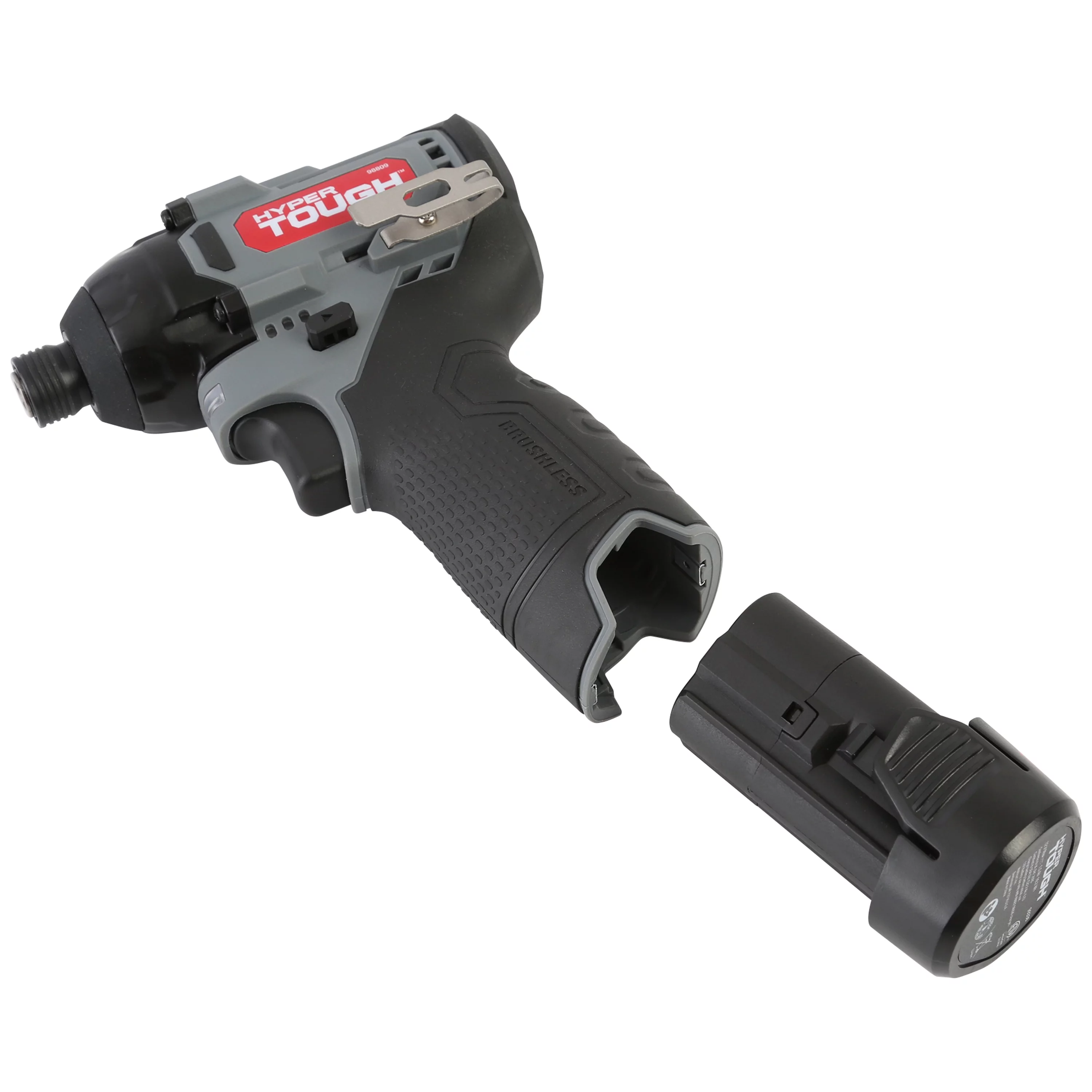 Hyper Tough 12V Max* Lithium-Ion Cordless Brushless Impact Driver with 1.5Ah Battery and Charger, Model 98809 - Inhomebuy