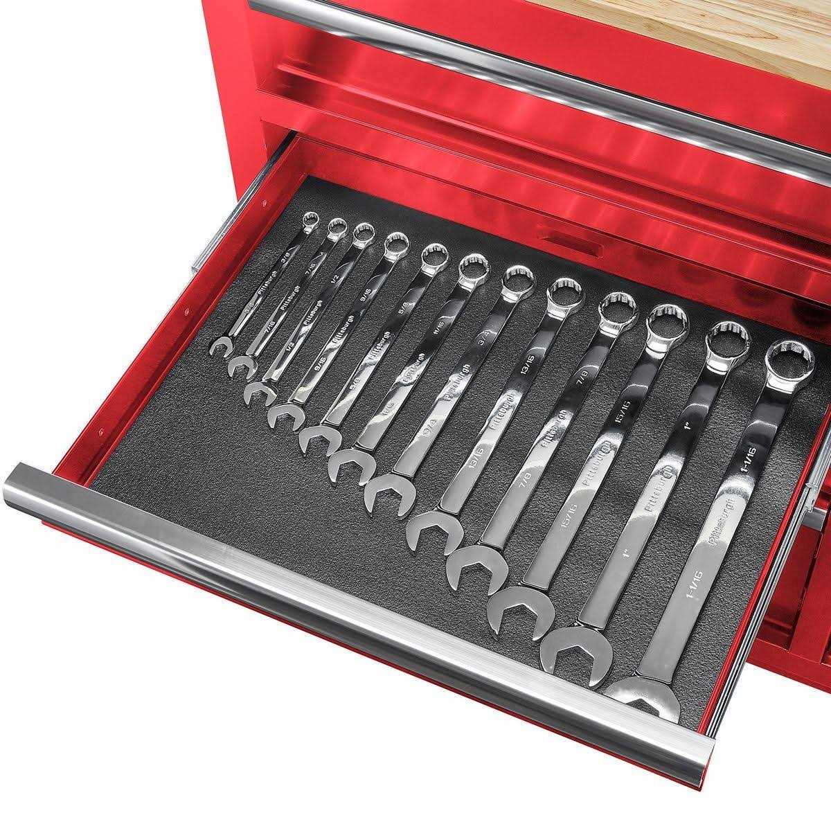 Yukon 46 in. 9-Drawer Mobile Storage Cabinet with Solid Wood Top - Inhomebuy