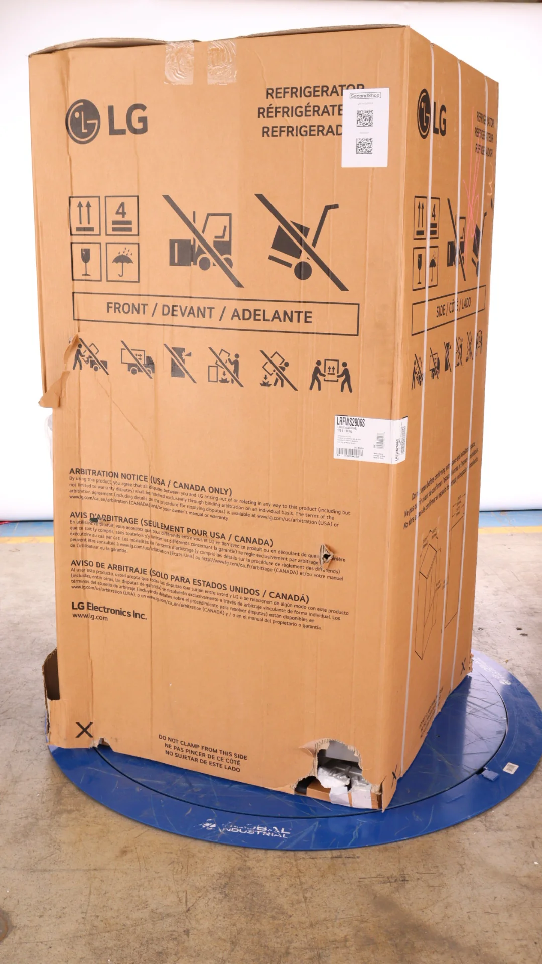 LG 36 IN. 29 CU. FT. SMUDGE-RESISTANT STAINLESS STEEL FRENCH DOOR WITH SLIM DESIGN EXTERNAL WATER DI - Inhomebuy