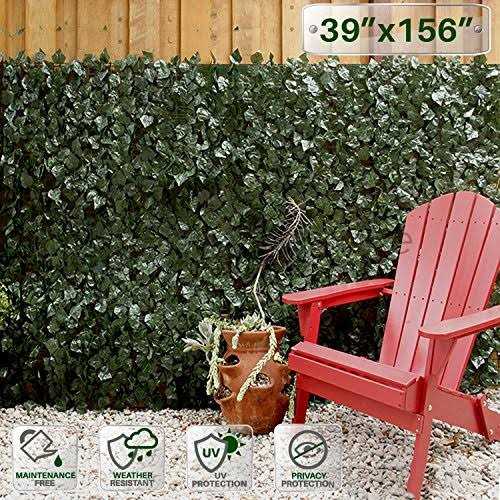 Patio Paradise Faux Ivy Privacy Fence Screen with Mesh Back-Artificial Leaf Vine Hedge Outdoor Decor-Garden Backyard Decoration - Inhomebuy