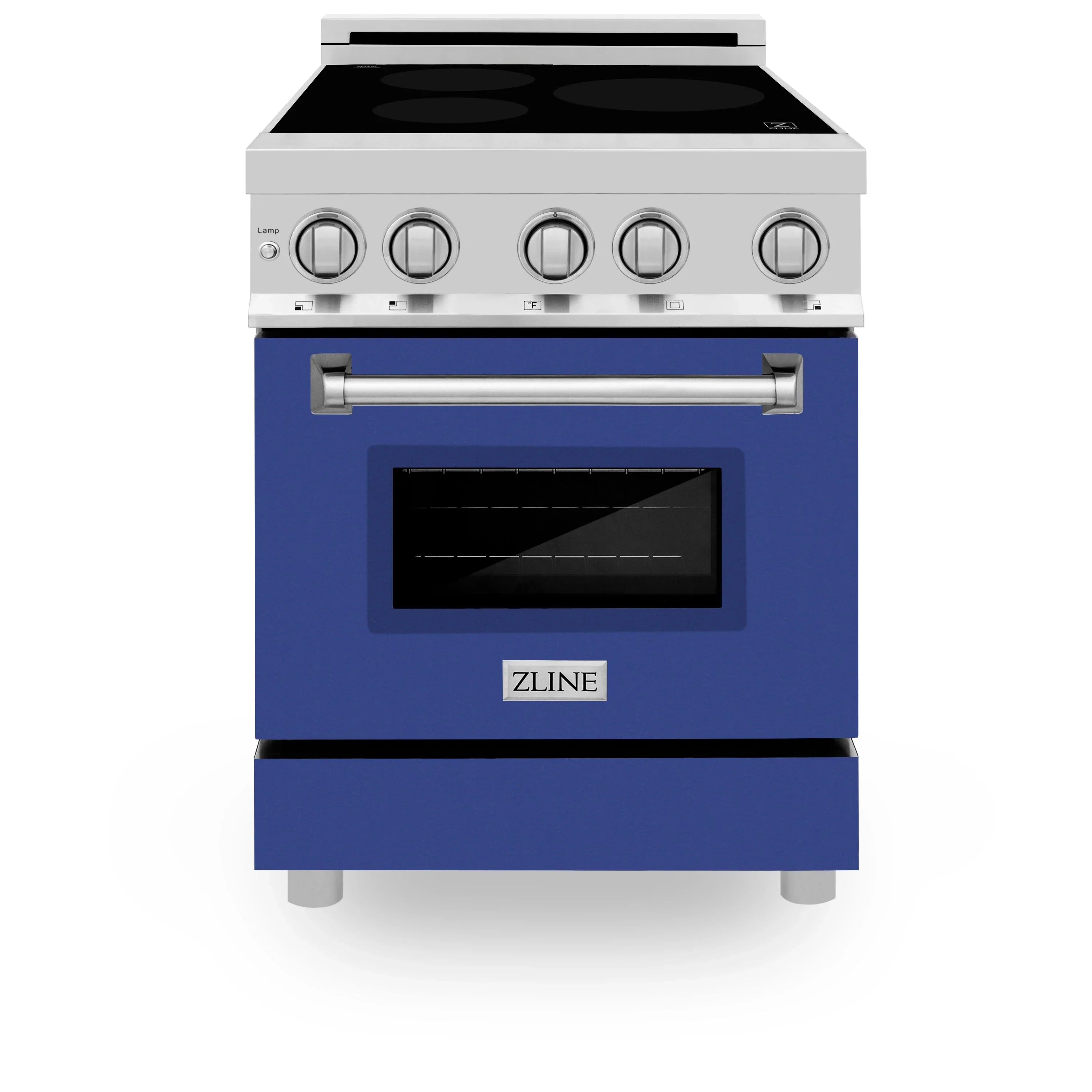 ZLINE 24 Inch 2.8 cu. ft. Induction Range with a 3 Element Stove and Electric Oven in Blue Matte, RAIND-BM-24 - Inhomebuy