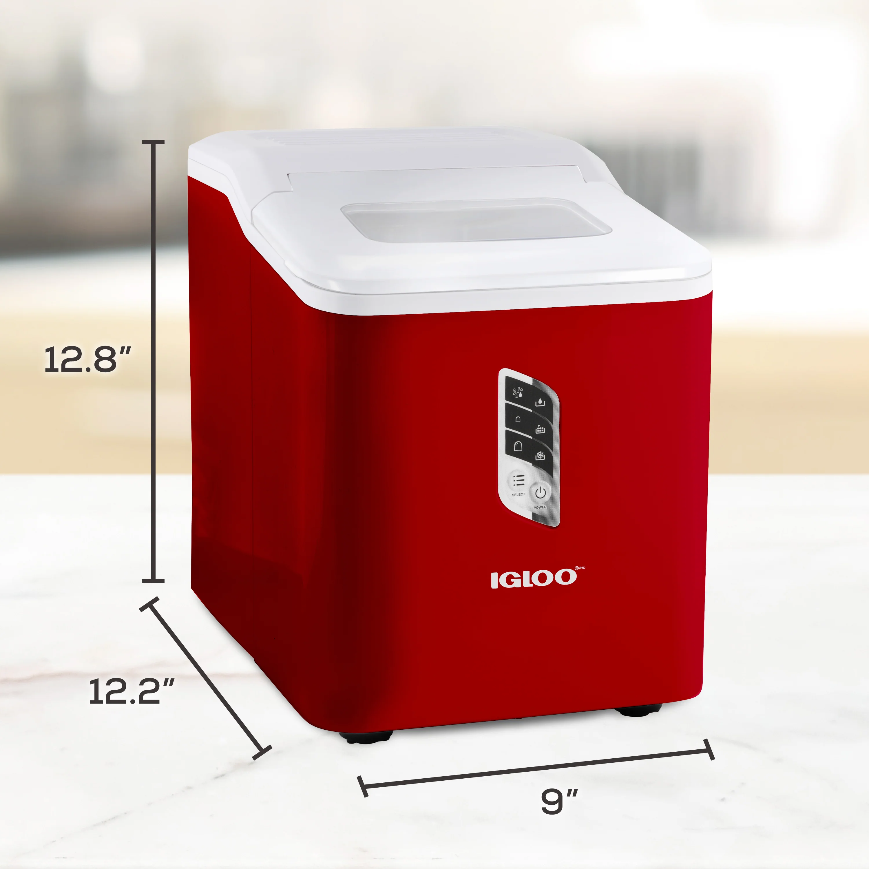 Igloo Automatic Self-Cleaning 26-Pound Ice Maker, Red - Inhomebuy