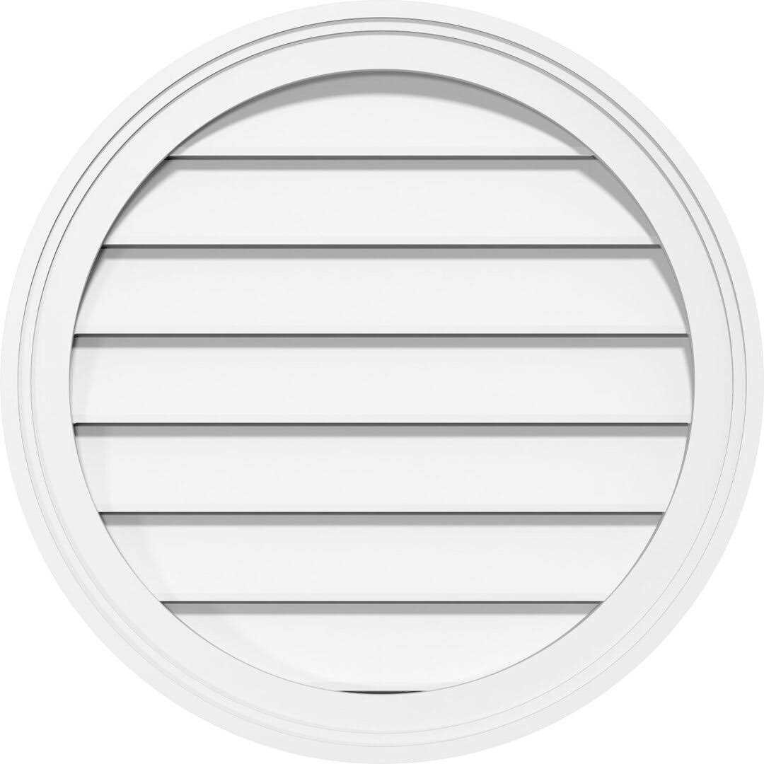 Ekena Millwork Round Surface Mount PVC Gable Vent GVPRO - Inhomebuy