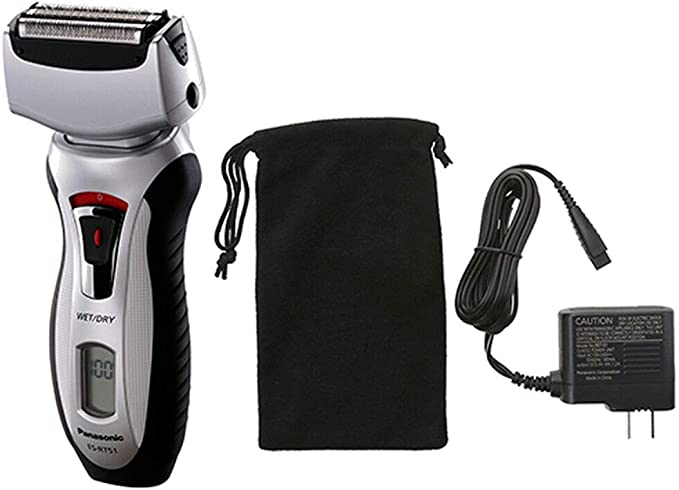 Panasonic Electric Shaver: rechargeable, 3-blade wet/dry, LCD screen, silver & black | ESRT51S - Inhomebuy