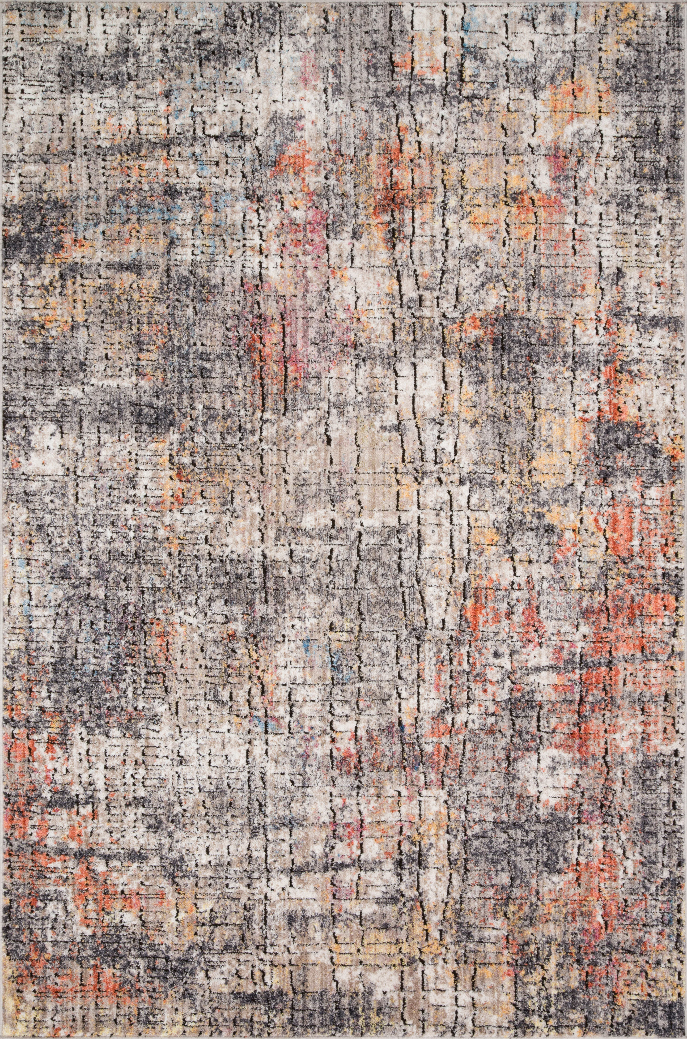Loloi Rugs Medusa Collection Rug in Graphite, Sunset - 7'10