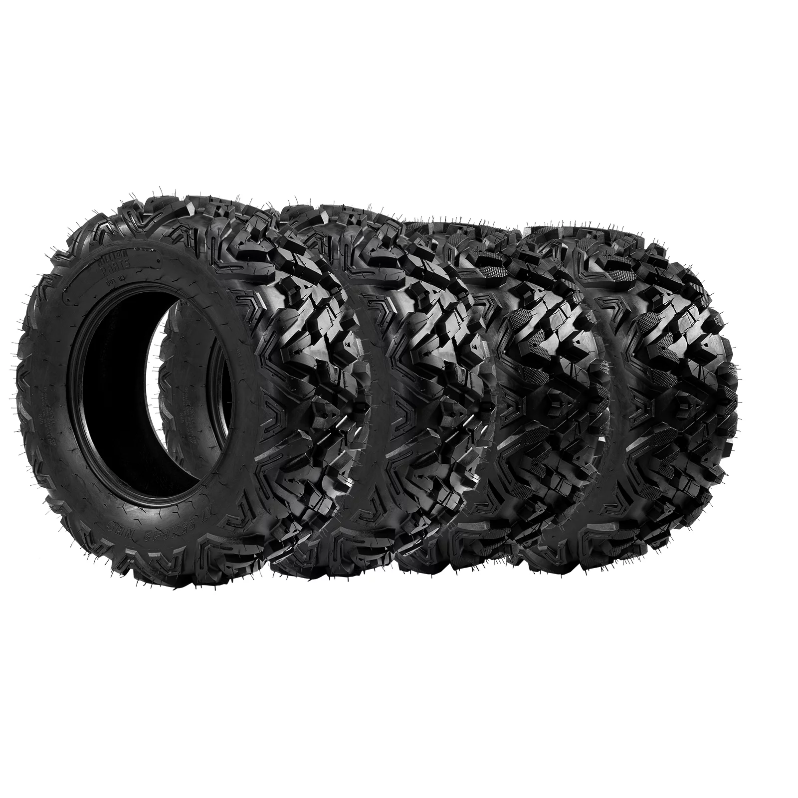 Ktaxon Set of 4 6PR All Terrain ATV UTV Tires, 25x8-12 Front & 25x10-12 Rear, Tubeless - Inhomebuy
