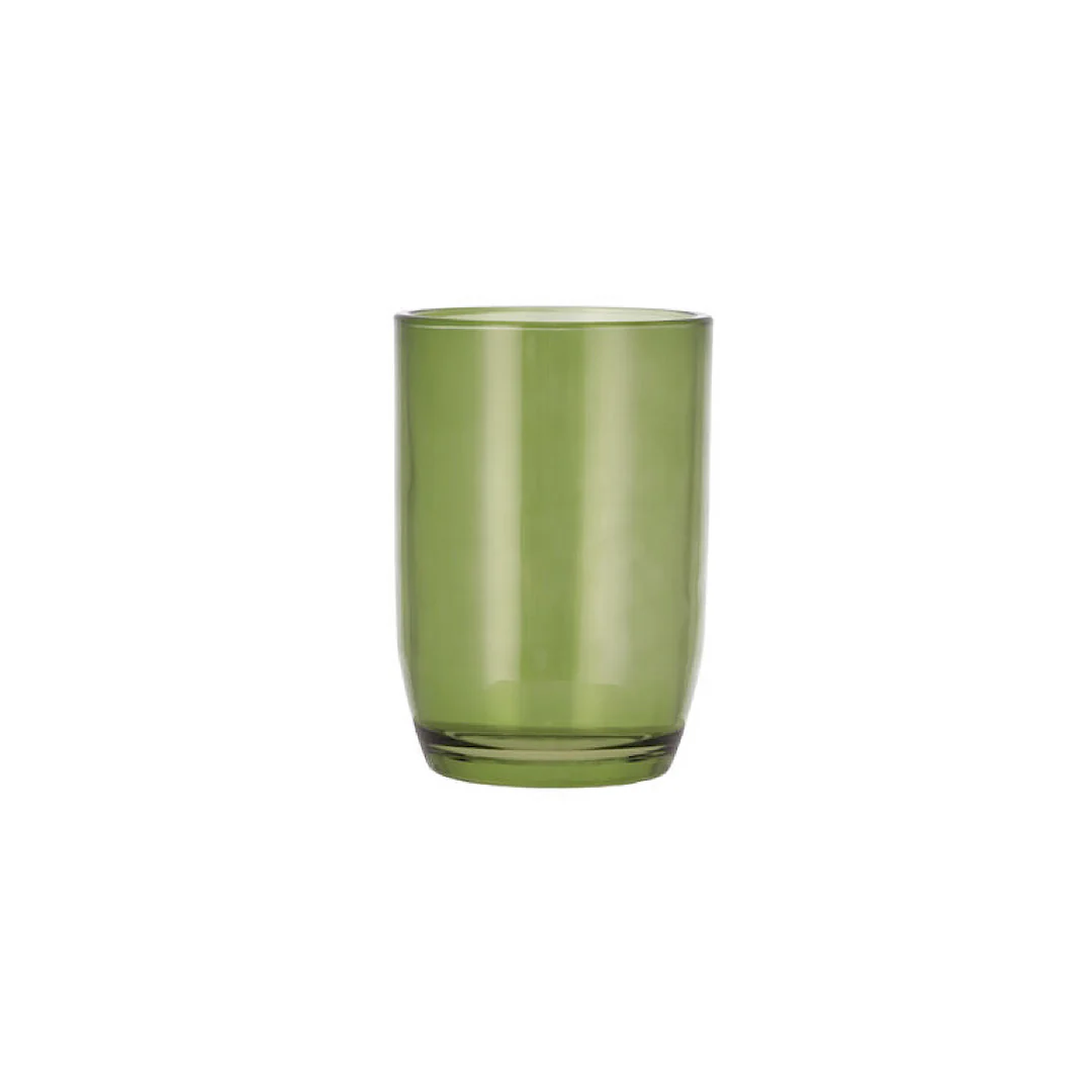 Vintage Toothbrush HOLDER Green Glass - Inhomebuy