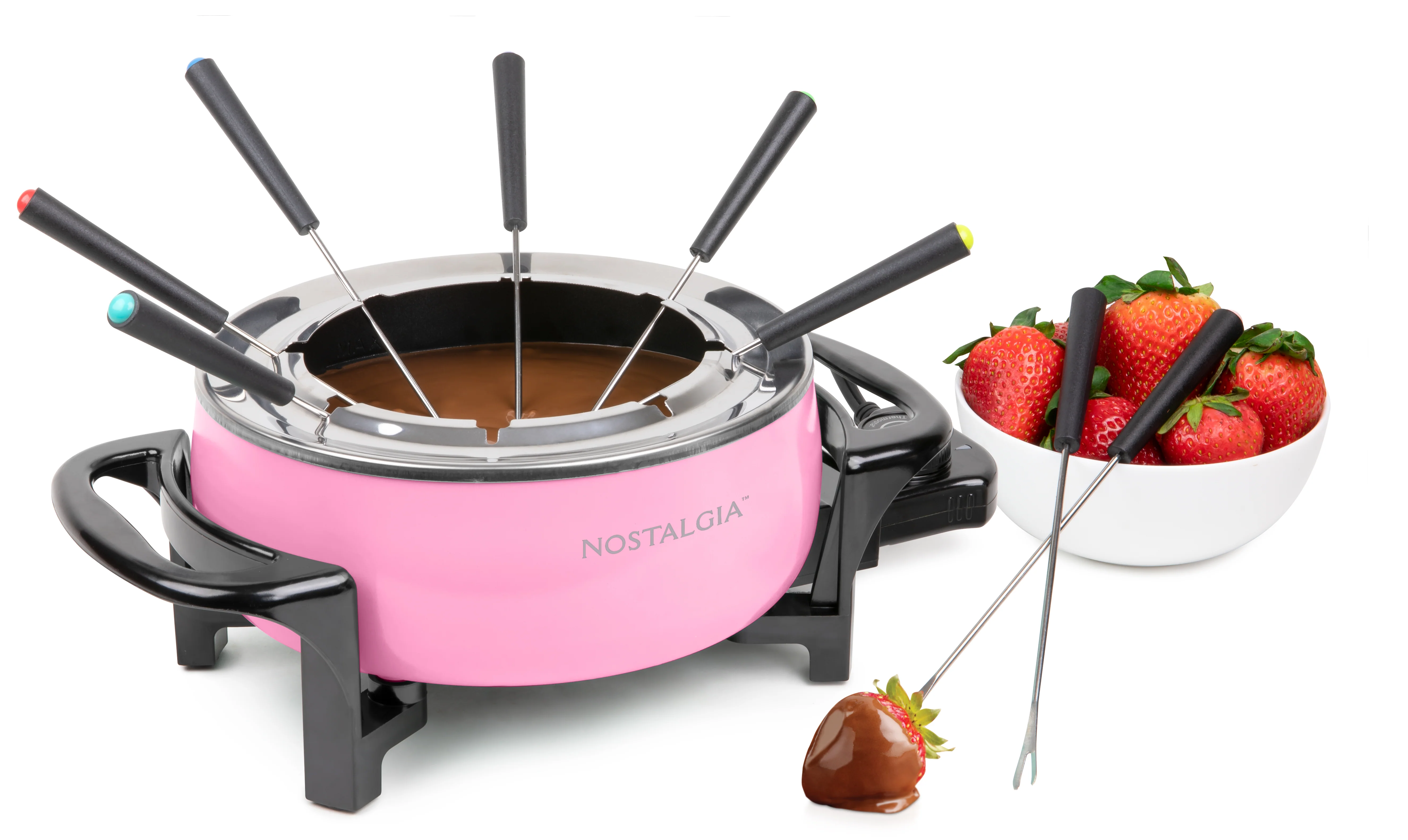 12-Cup Electric Fondue Pot, Pink - Inhomebuy