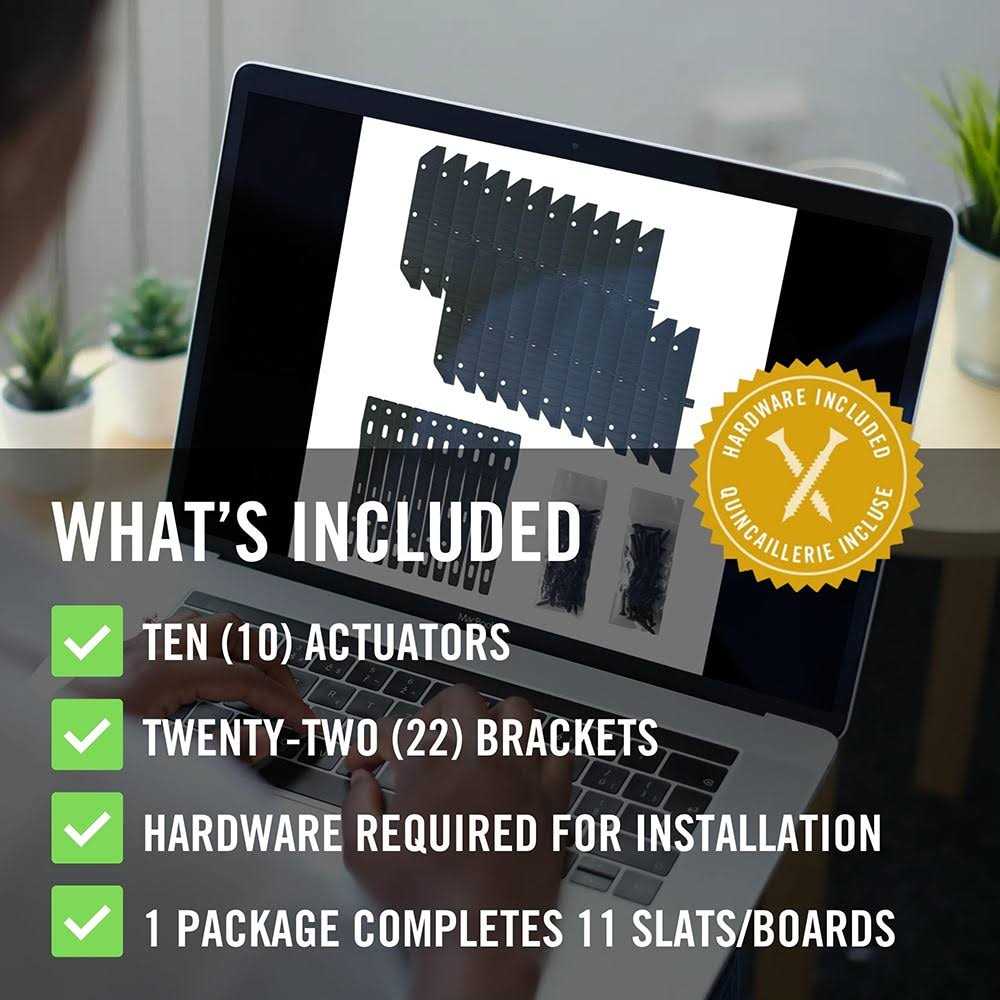 Nuvo Iron Louver System Black LSB48 - Inhomebuy