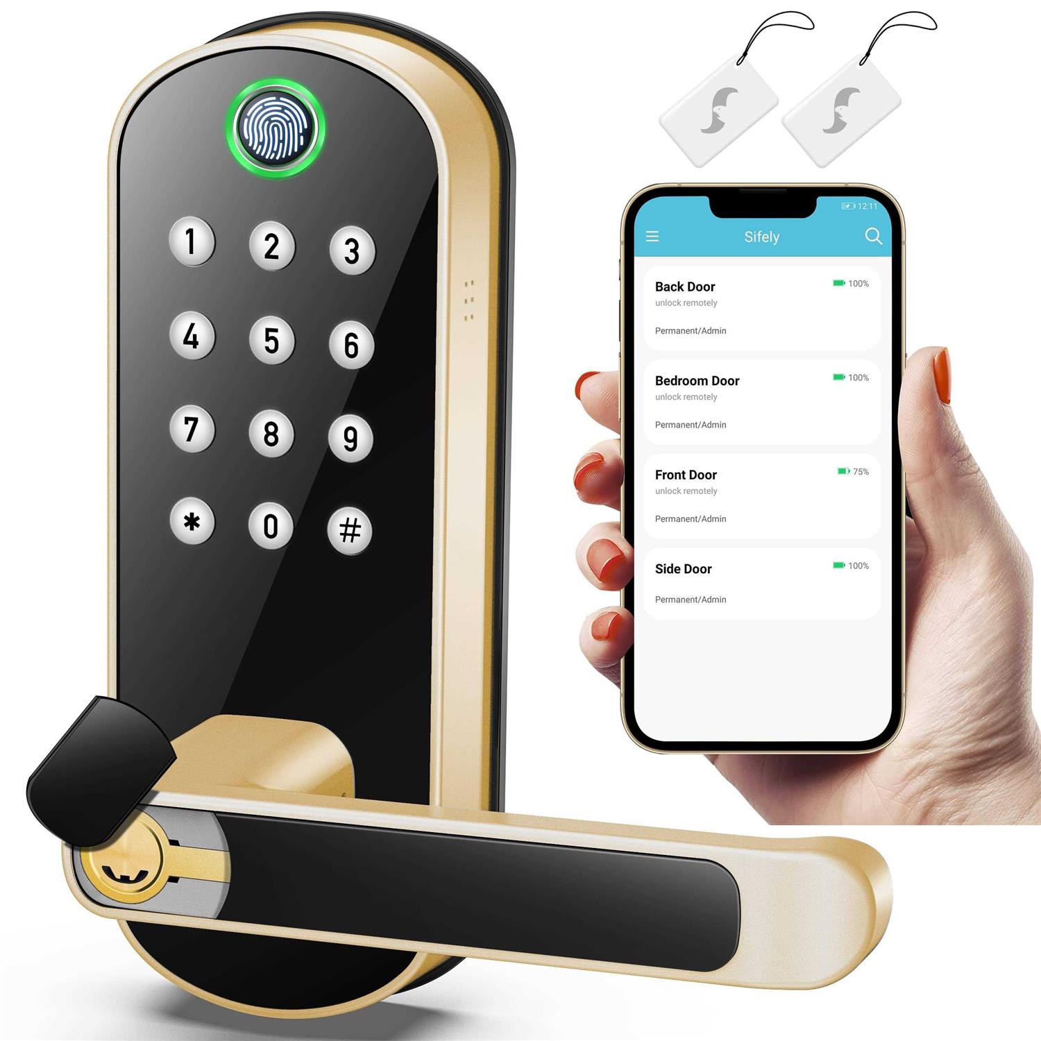 Sifely Keyless Entry Door Lock Keypad Door Lock - Inhomebuy