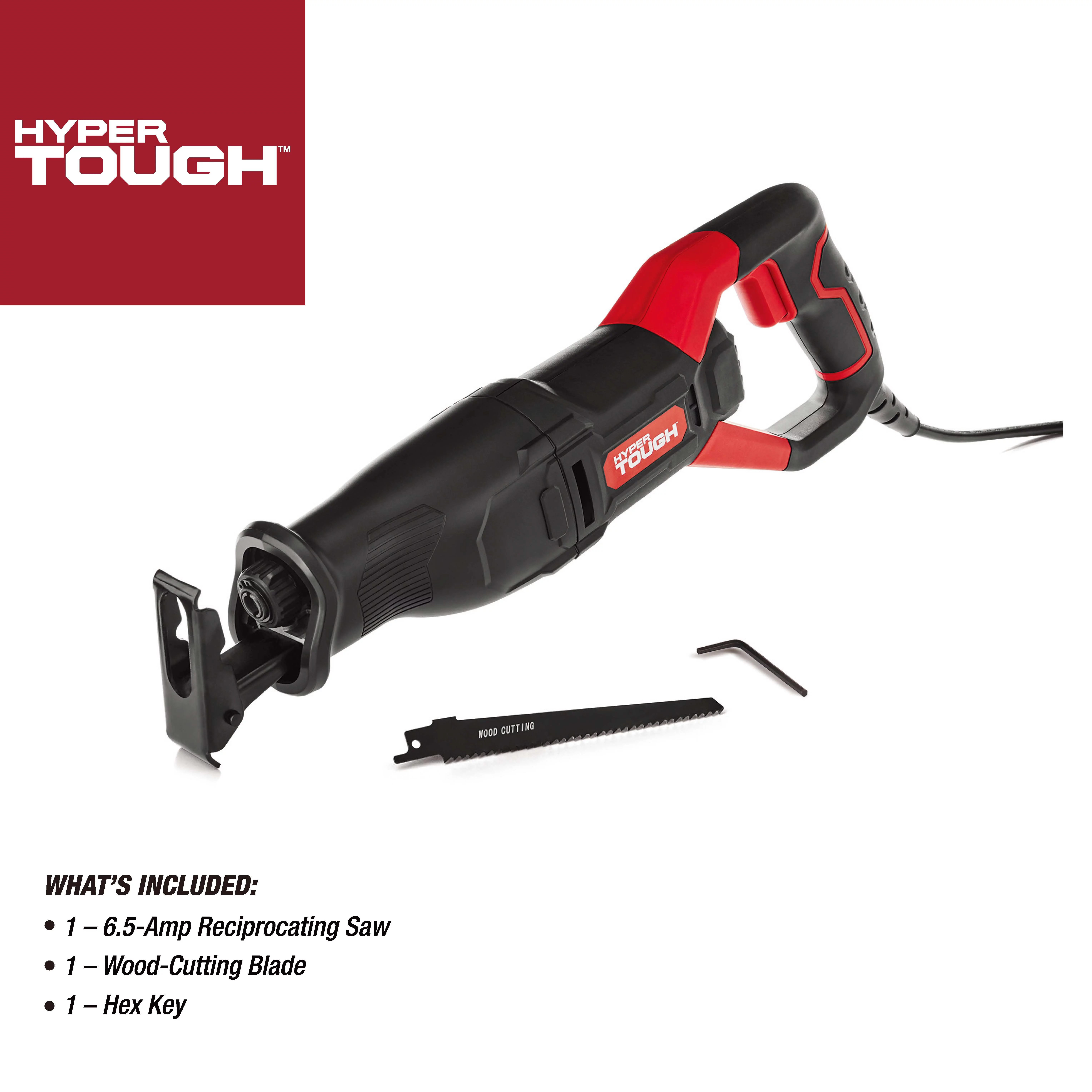 Hyper Tough 6.5Amp Corded Reciprocating Saw, 3329 - Inhomebuy