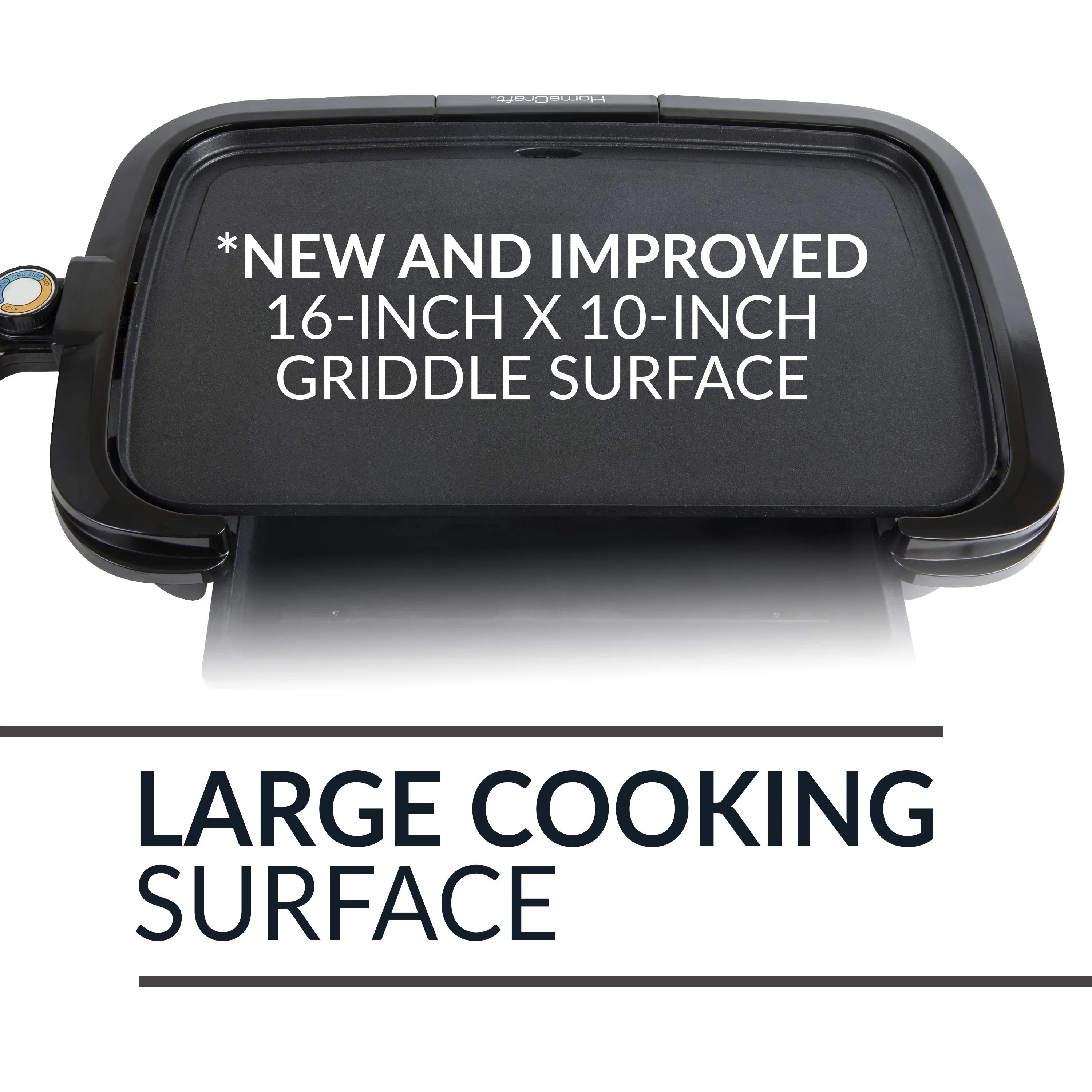 HomeCraft Non-Stick Griddle With Warming Drawer - Inhomebuy