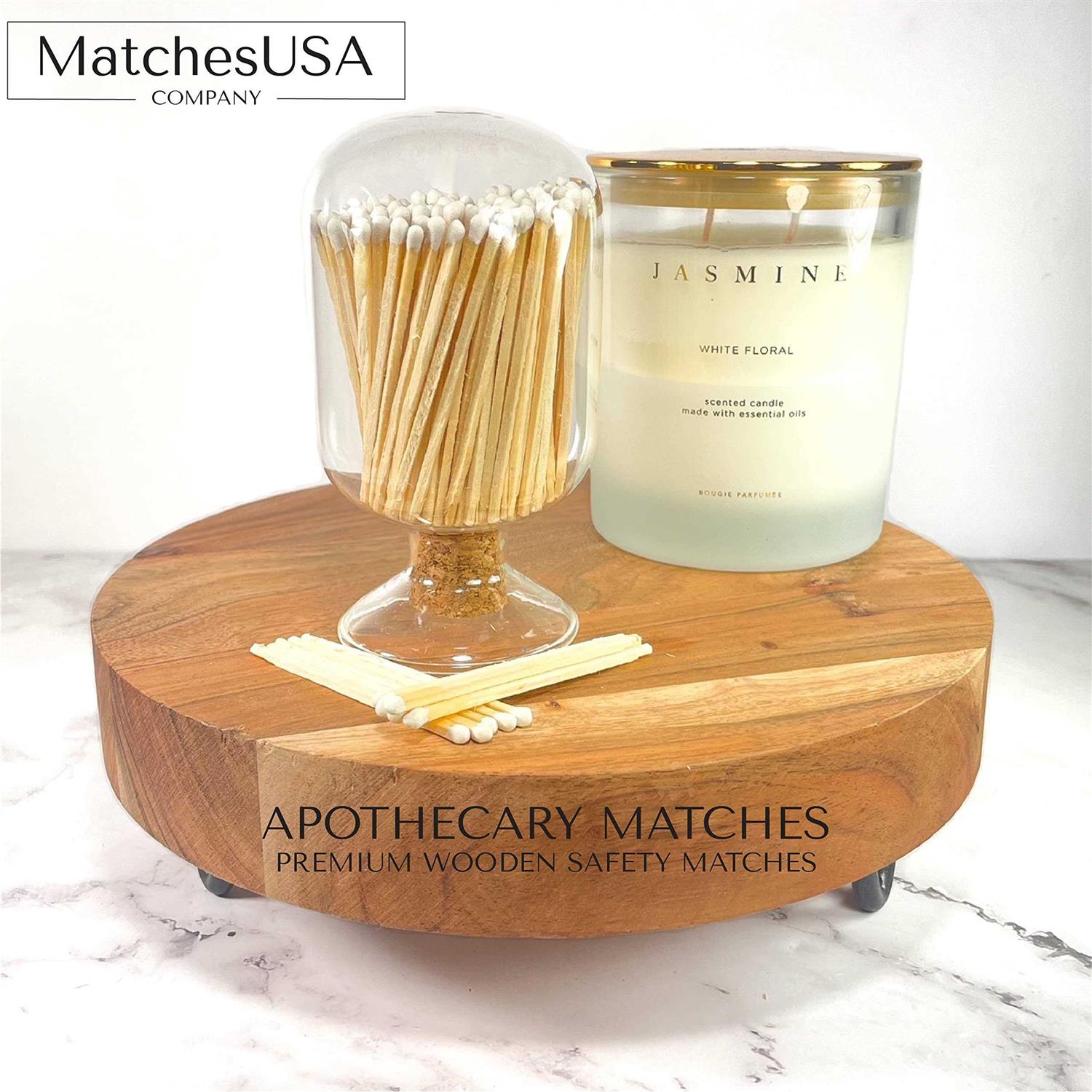 Decorative Glass Matches Cloche Includes Matches!!! & 3 Free Striker Strips!!! - Inhomebuy