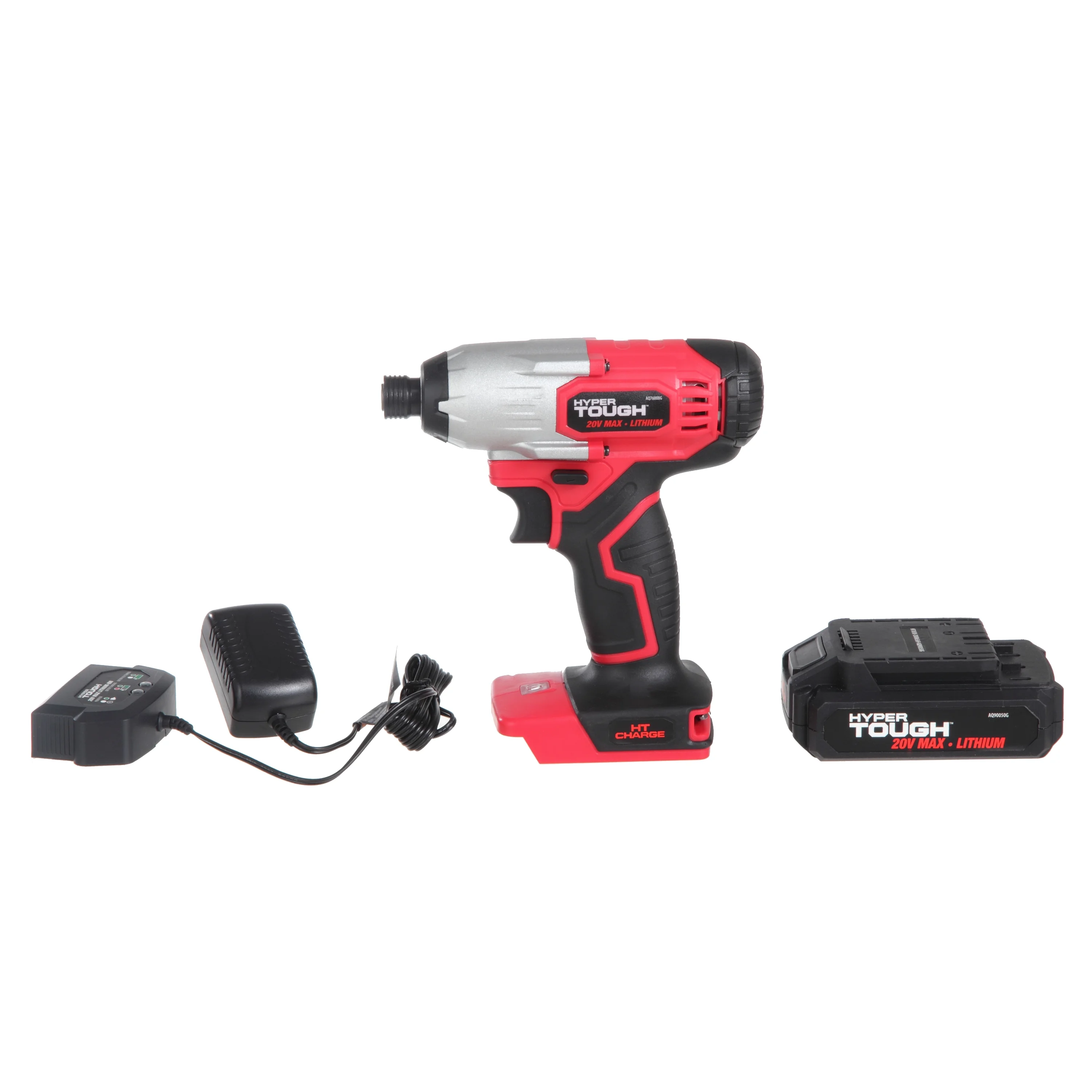 Hyper Tough 20V Max Lithium-ion Cordless Impact Driver, 1/4 inch Quick Release Chuck with 1.5Ah Lithium-ion Battery & Charger, Bit Holder & LED Light - Inhomebuy