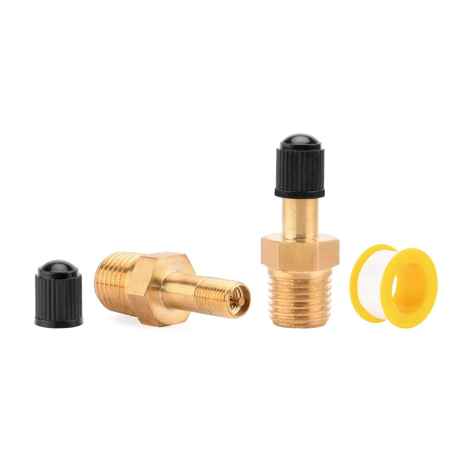Luckyweld Schrader Valve 2Pcs Brass Tank Valve NPT Male Threads - Inhomebuy