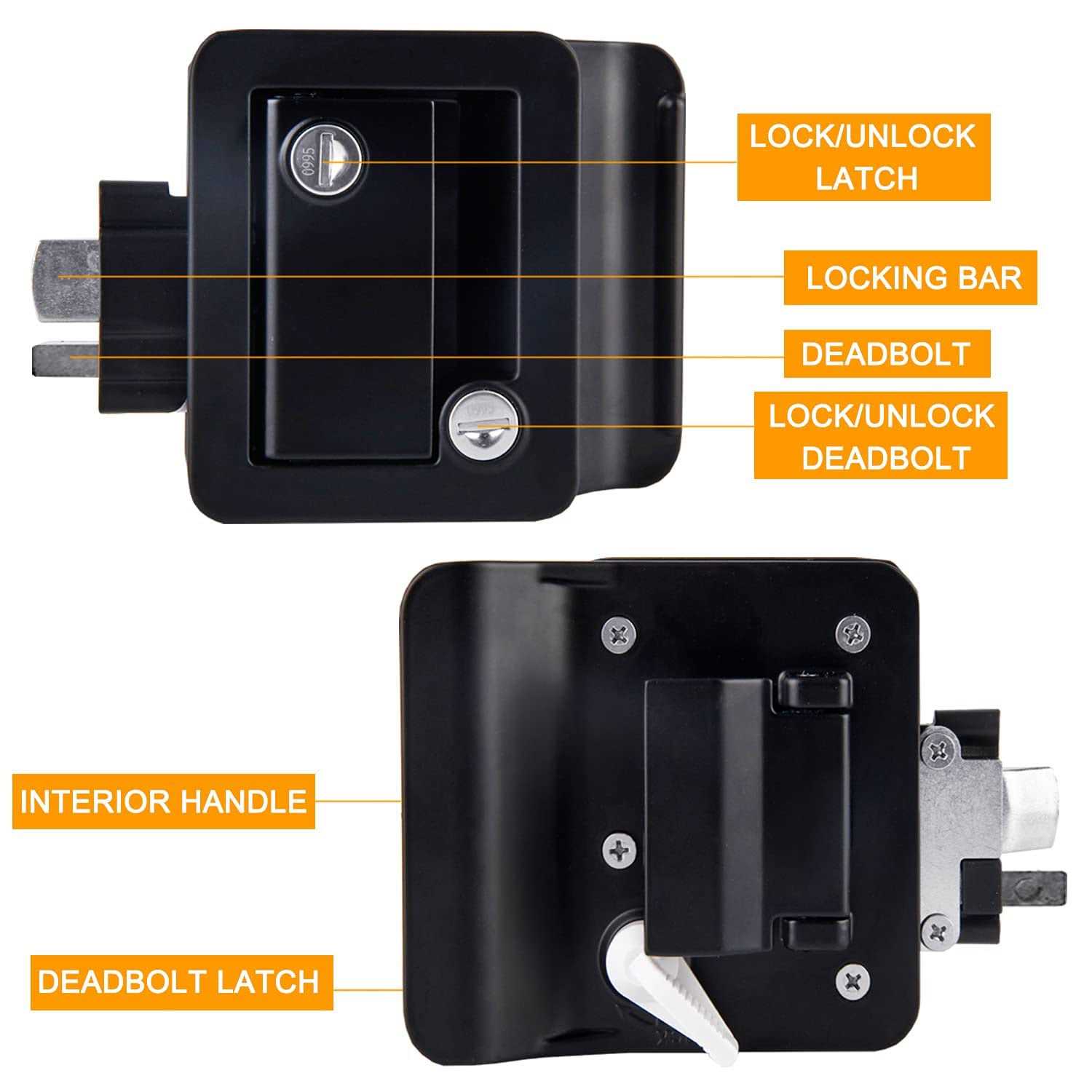 Vogrex Rv Door Lock Travel Trailer Entry Door Lock With Paddle Deadbolt - Inhomebuy