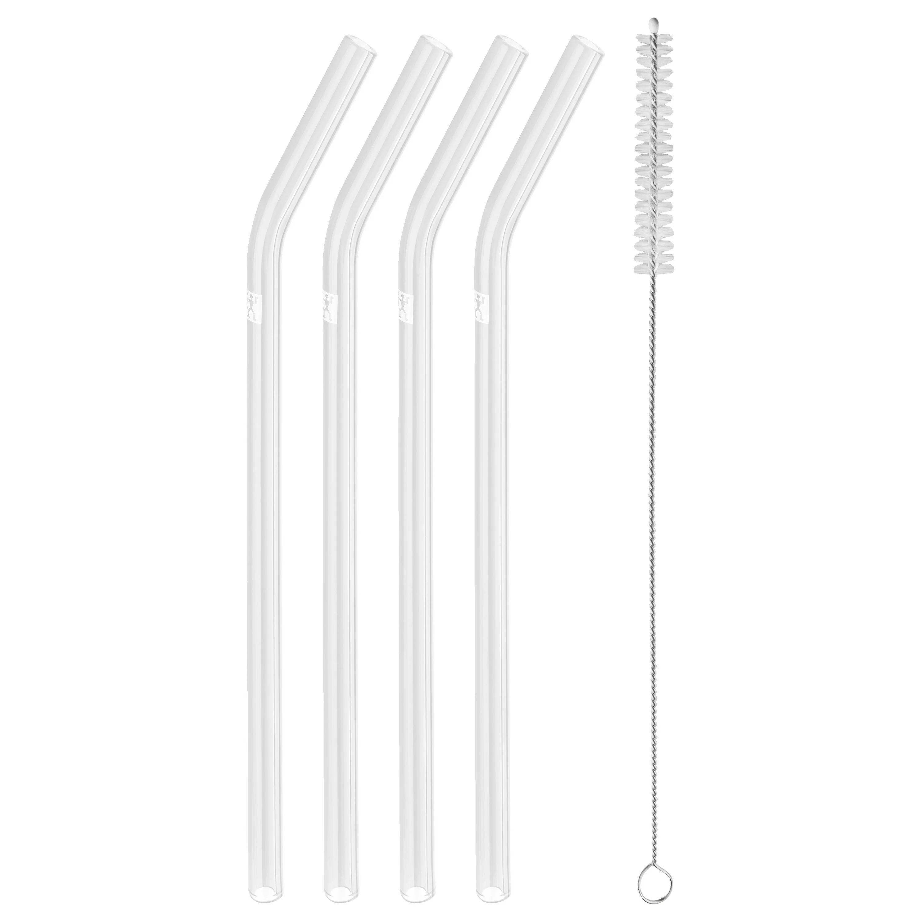 ZWILLING 4pc Glass Straw with Bend Set, Sorrento Glassware Series - Inhomebuy