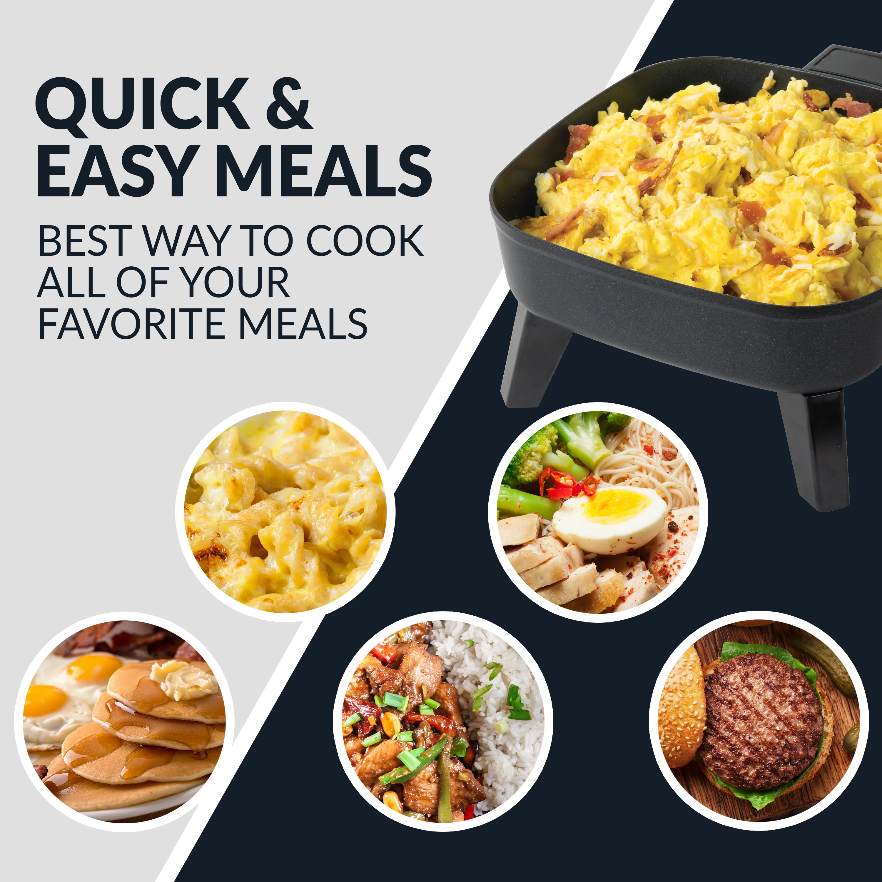 HomeCraft 7-Inch Electric Non-Stick Skillet - Inhomebuy