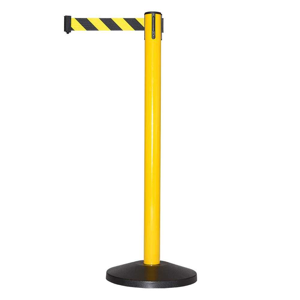 Crowd Control Warehouse CCW Series RBB-100 Set of 2 Safety Retractable Belt Barrier Stanchion - Inhomebuy