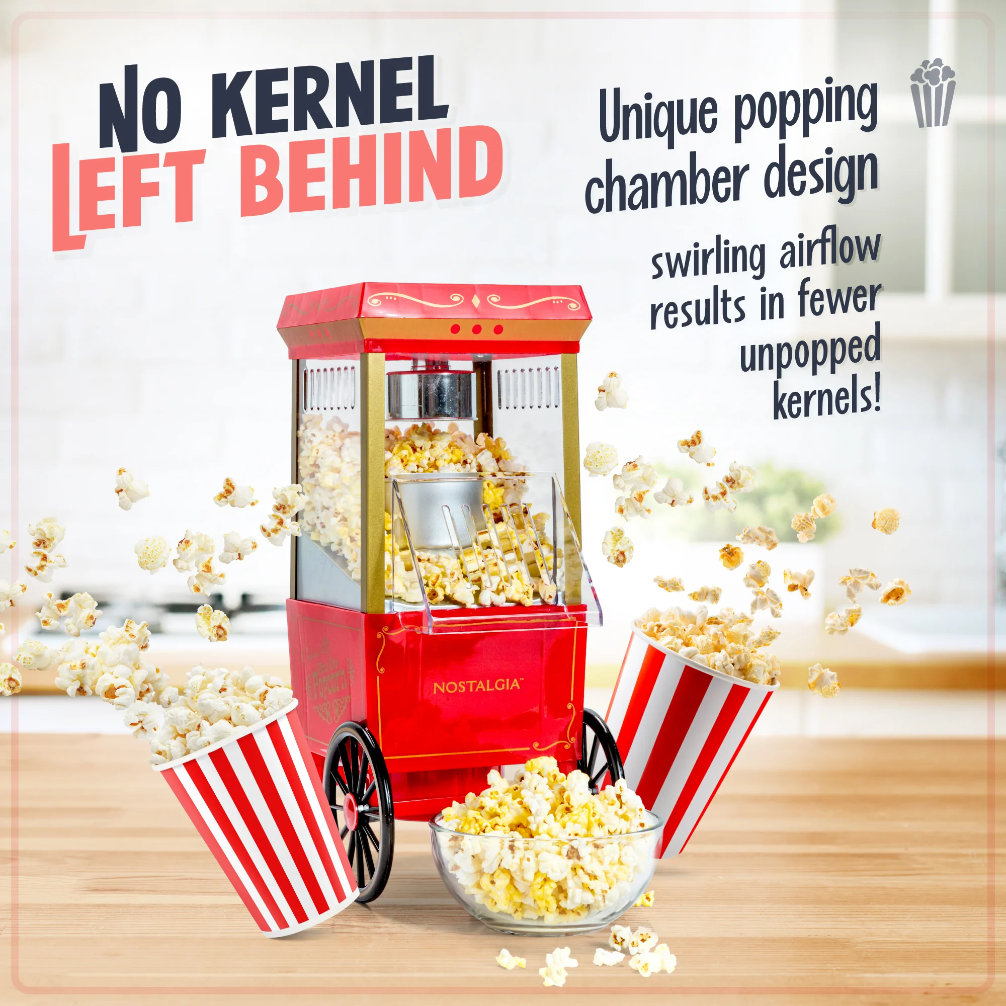 12-Cup Hot Air Popcorn Maker - Inhomebuy