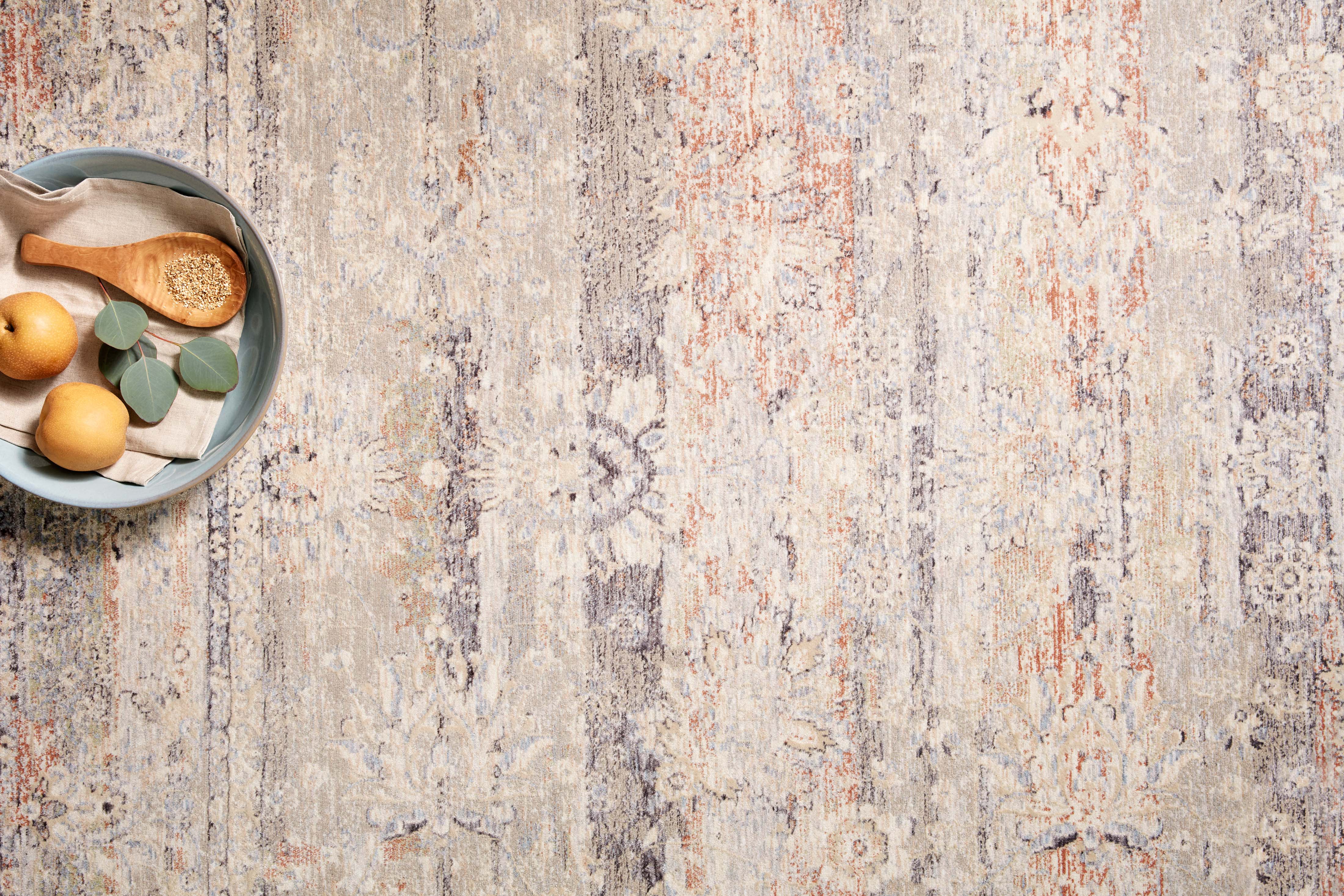 Loloi Rugs Faye Collection Rug in Denim, Rust - 11'6