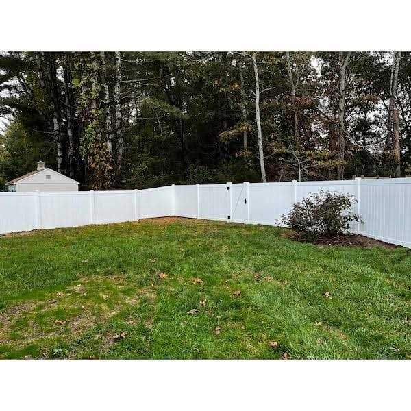 Weatherables Pembroke 4 ft. x White Vinyl Privacy Fence Panel - Inhomebuy