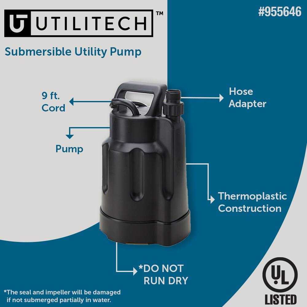 Utilitech .5-HP Cast Iron Electric Utility Pump 148007 - Inhomebuy