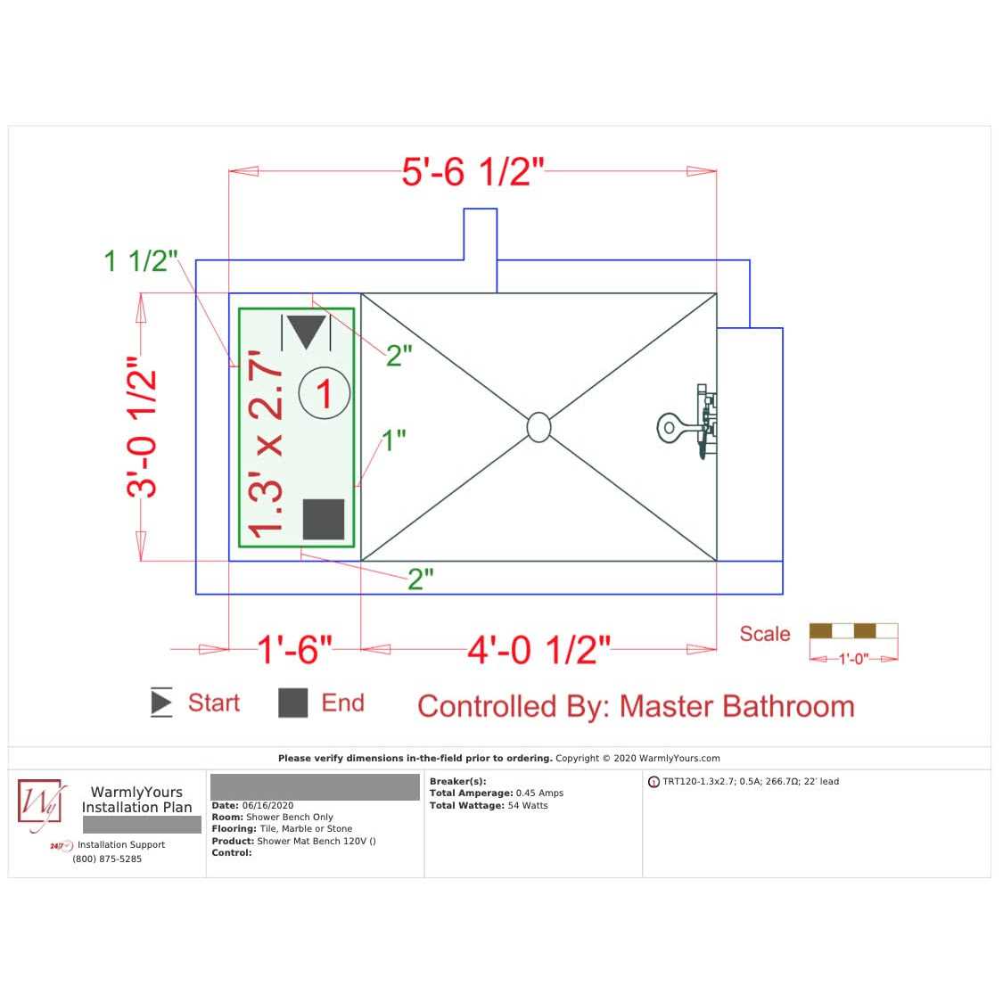 WarmlyYours TempZone 120V Floor Heating Cable - Inhomebuy