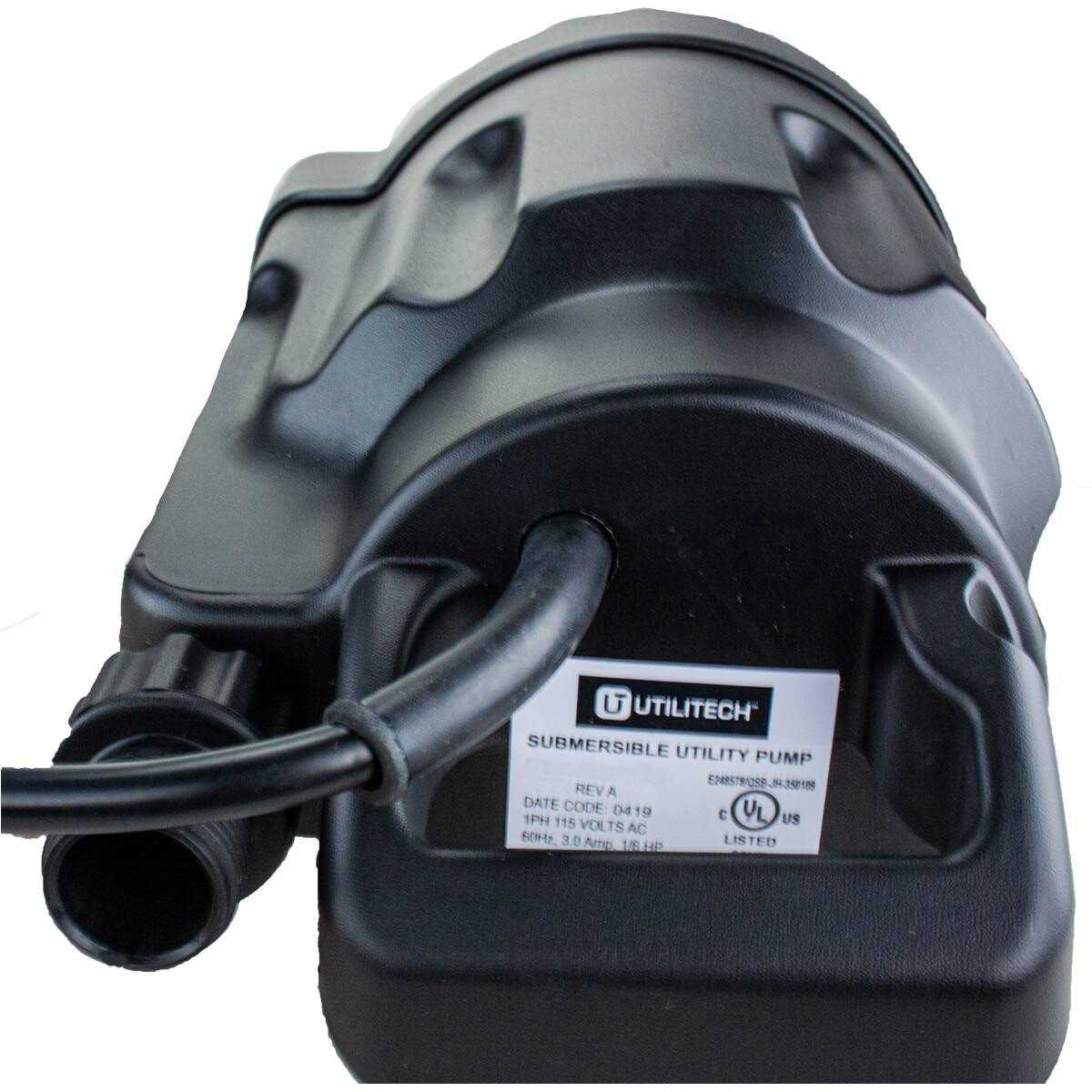 Utilitech 0.33-HP Aluminum Submersible Sump Pump 148010 - Inhomebuy