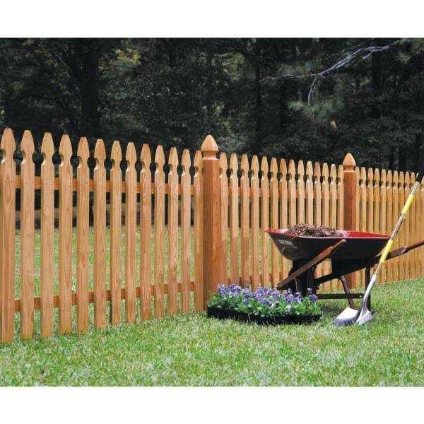 Outdoor Essentials 3/4 in. x 3-1/2 in. x 42 in. Pressure Treated Pine French Gothic Fence Pickets - Inhomebuy