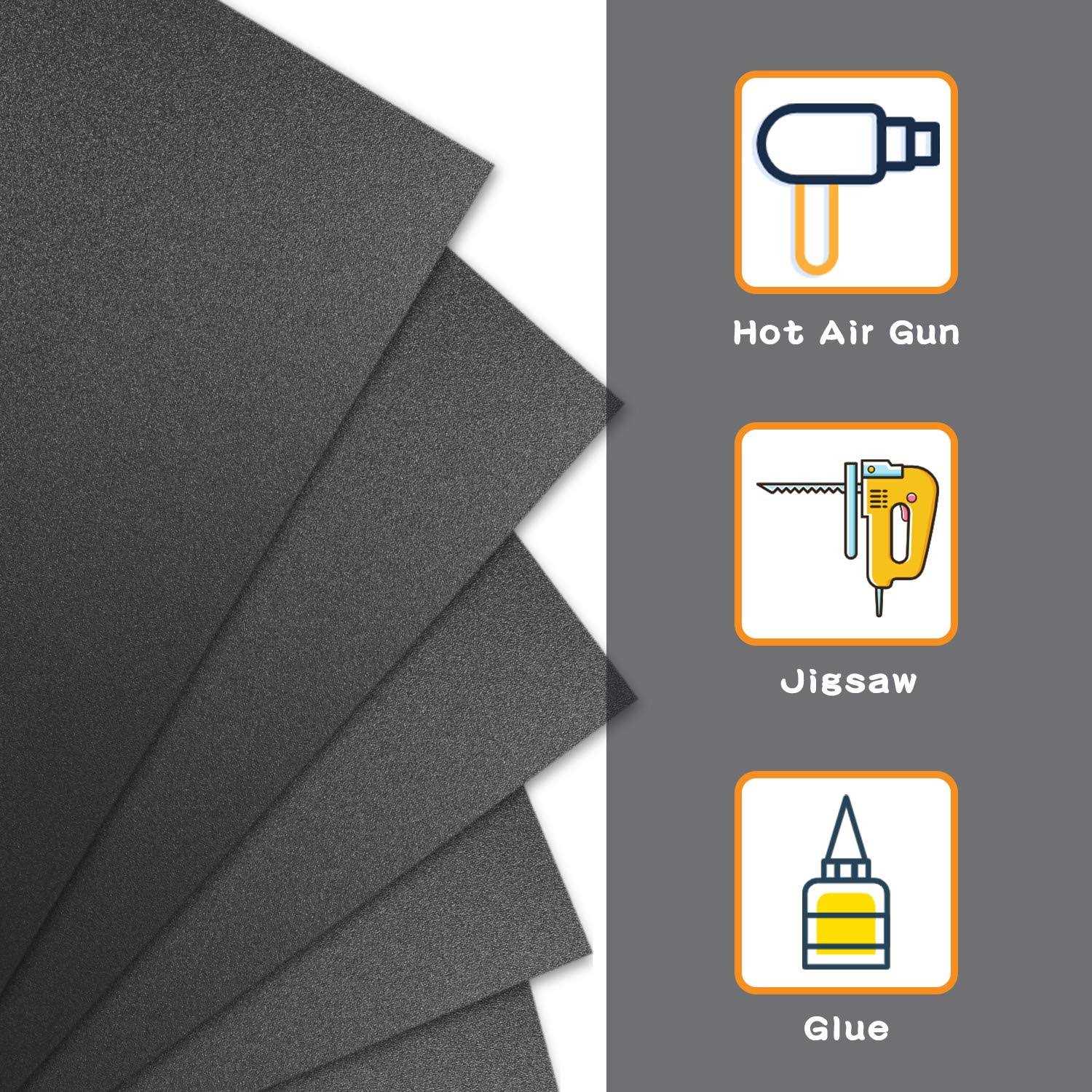 Zuvas Black Abs Plastic Sheet 12 X 16 X 6 Pack - Inhomebuy