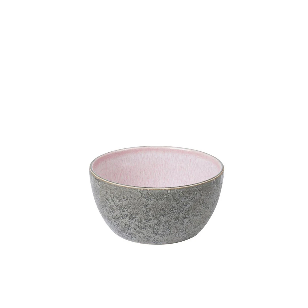 Stoneware Bowl 14 cm Grey, Light Pink - Inhomebuy