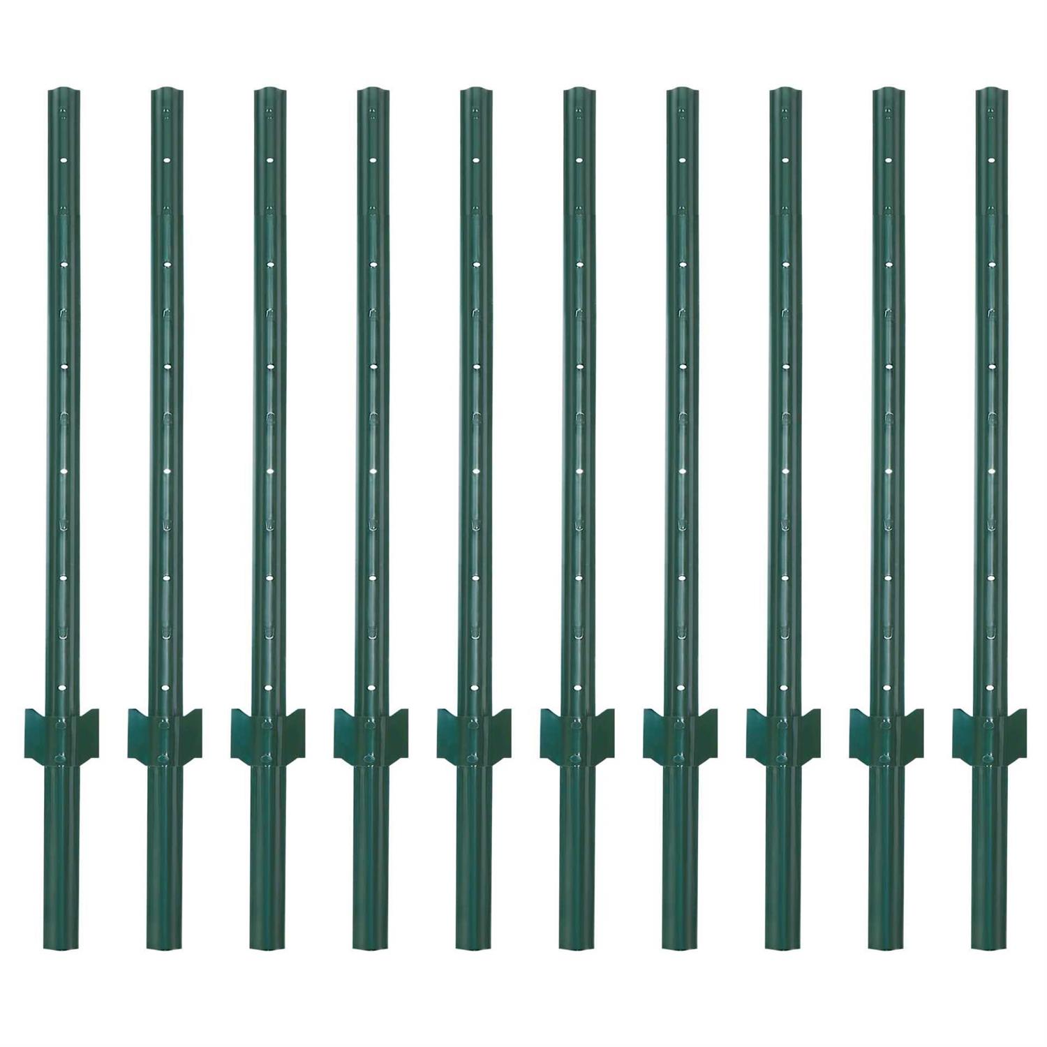 Vasgor Sturdy Duty Metal Fence Post Garden U Post for Fencing - Inhomebuy