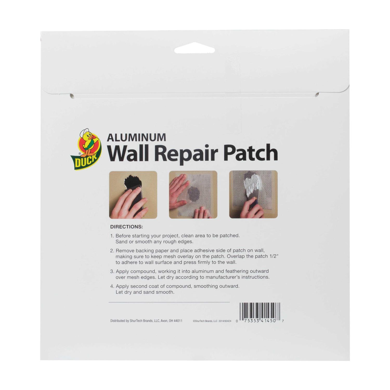 Duck Brand 8 in x 8 in White Fiberglass Wall Repair Patch - Inhomebuy