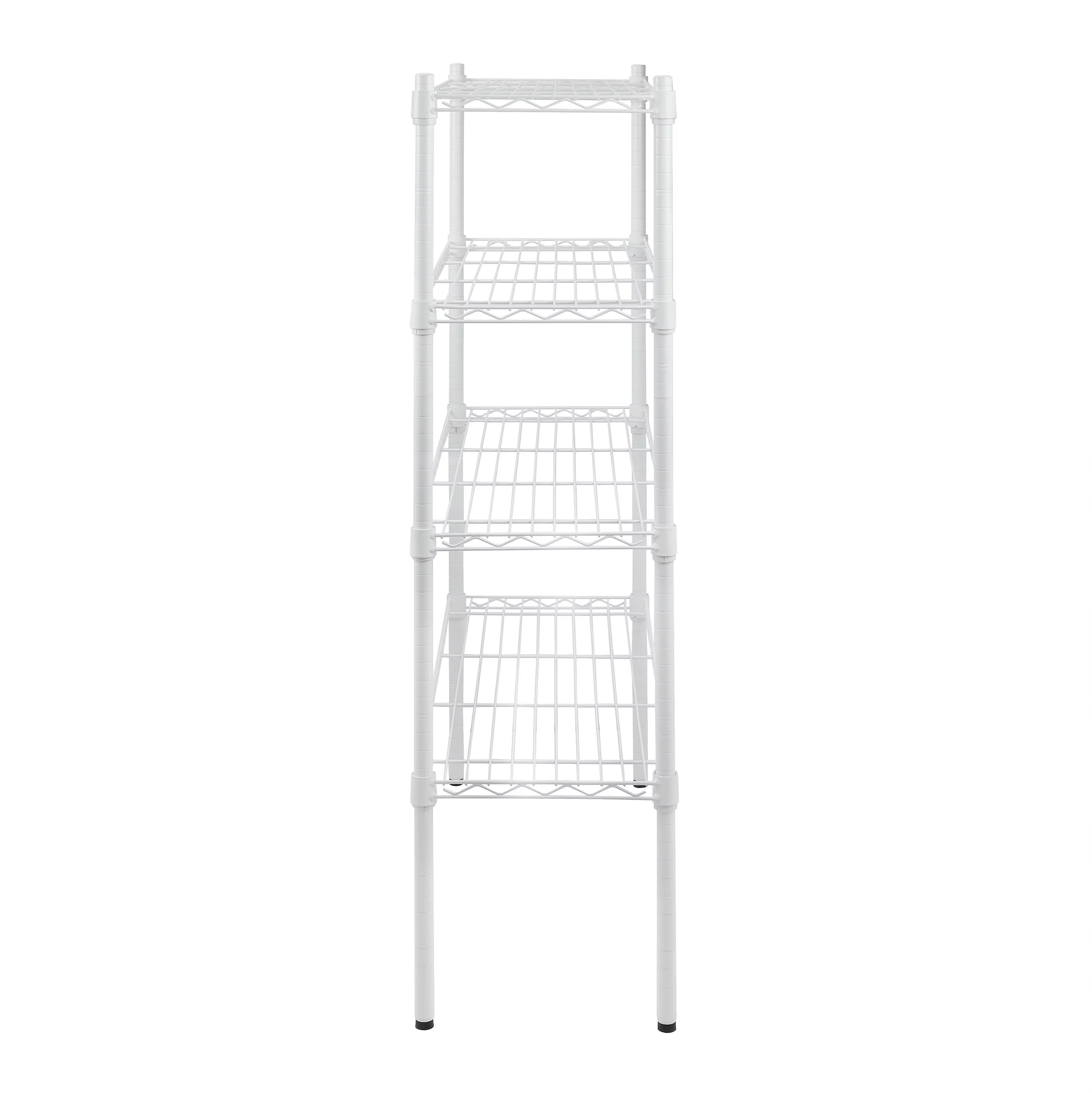 Hyper Tough 4-Tier Wire Shelf Unit, White, Garage Storage, Storage Rack, Adult - Inhomebuy