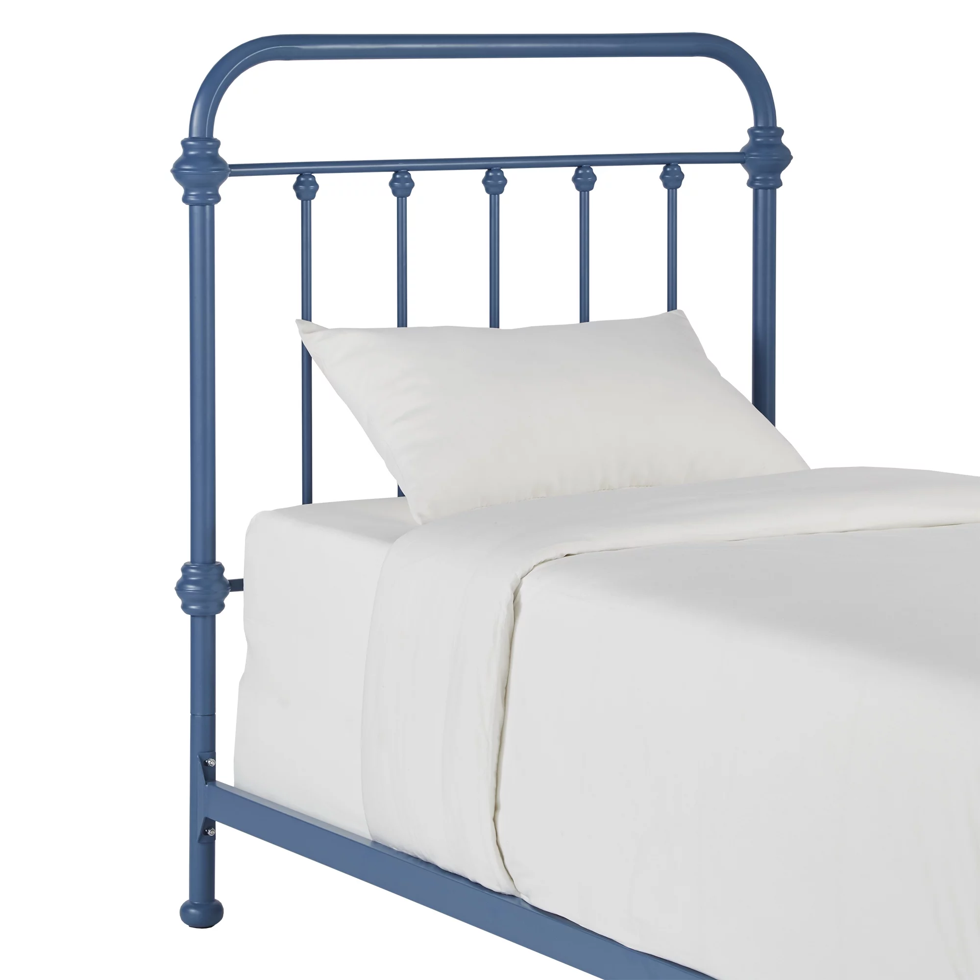 Weston Home Nottingham Metal Twin Bed, Blue Steel - Inhomebuy