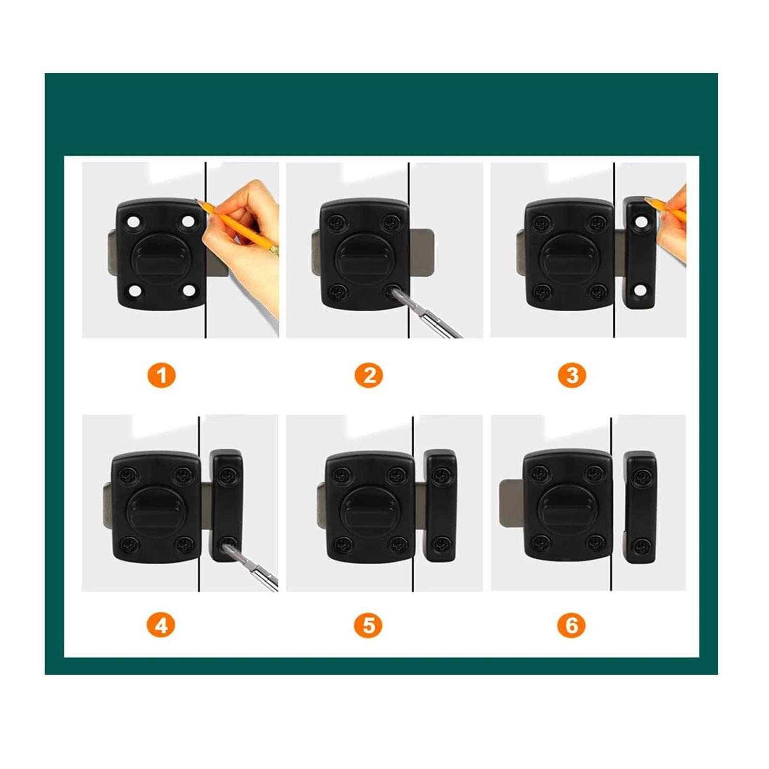 Security Door Lock Bolt Lock Solid revolving Door Lock pet Door Lock - Inhomebuy