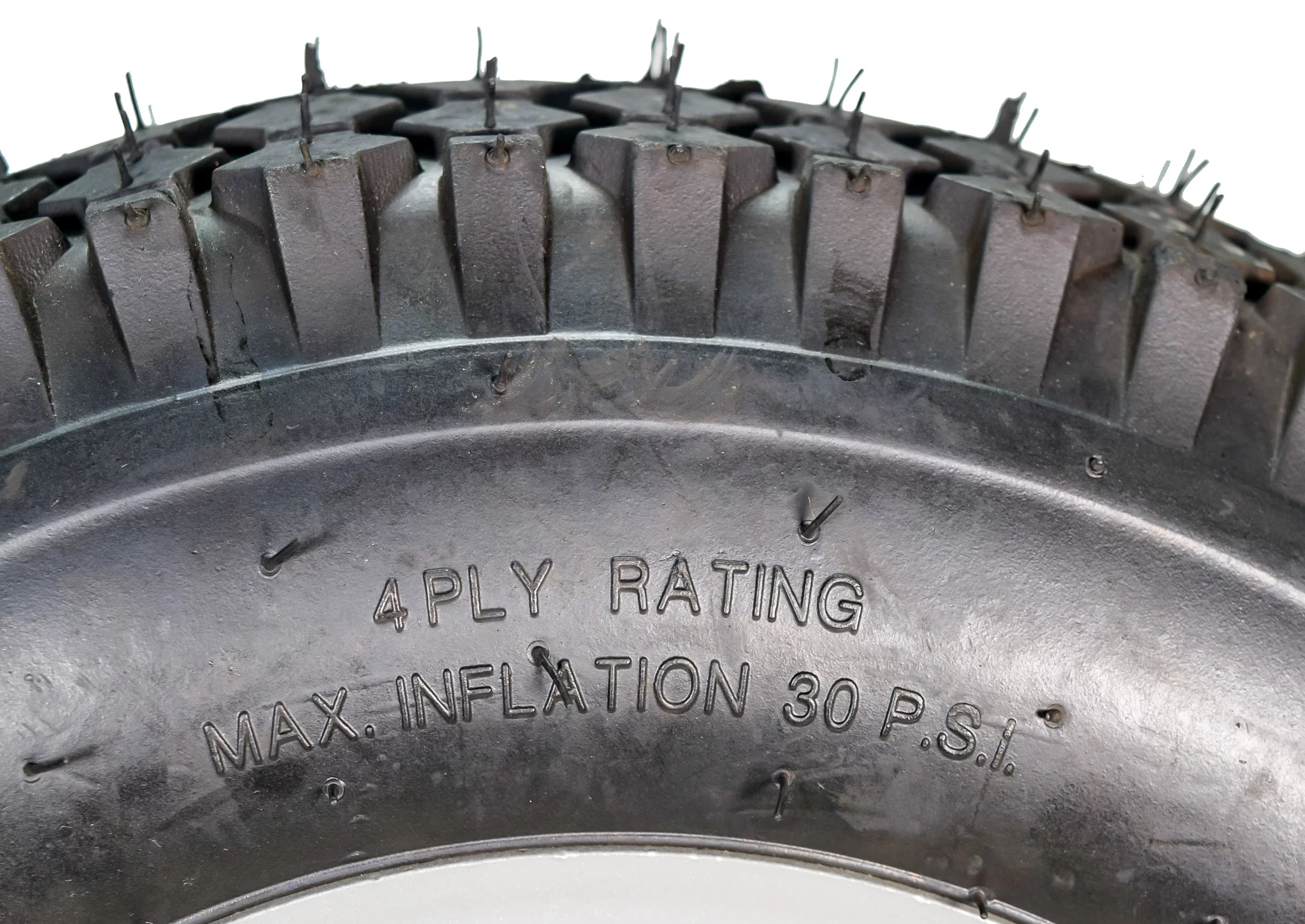 MASSFX 4.80/4.00-8 4 Ply Pre-Mounted 4x4 Bolt Tubeless Trailer Tire (Two Pack) - Inhomebuy