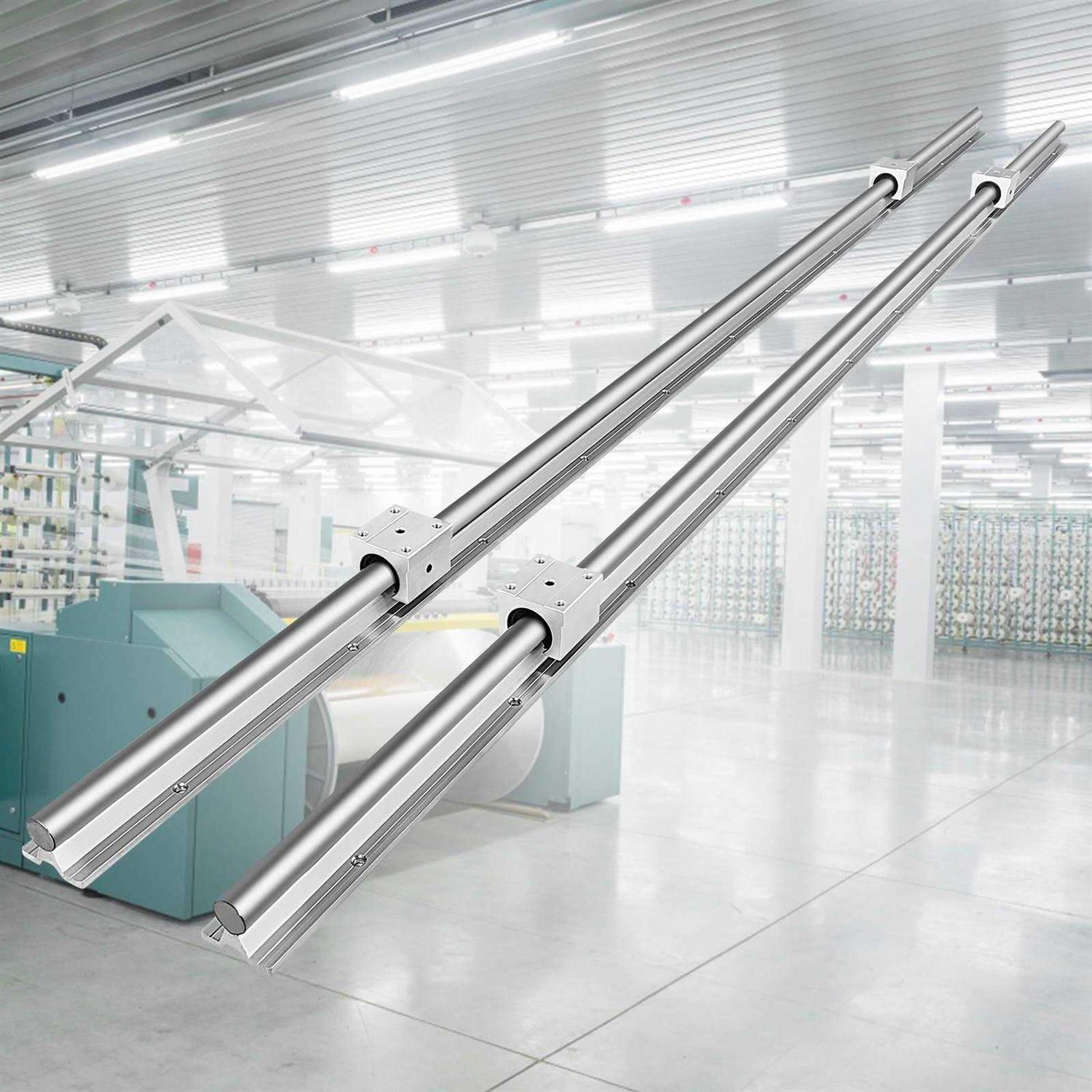 VEVOR Linear Rail Set, SBR20 2 PCS SBR20 4 PCS SBR20UU Slide Blocks, Linear - Inhomebuy