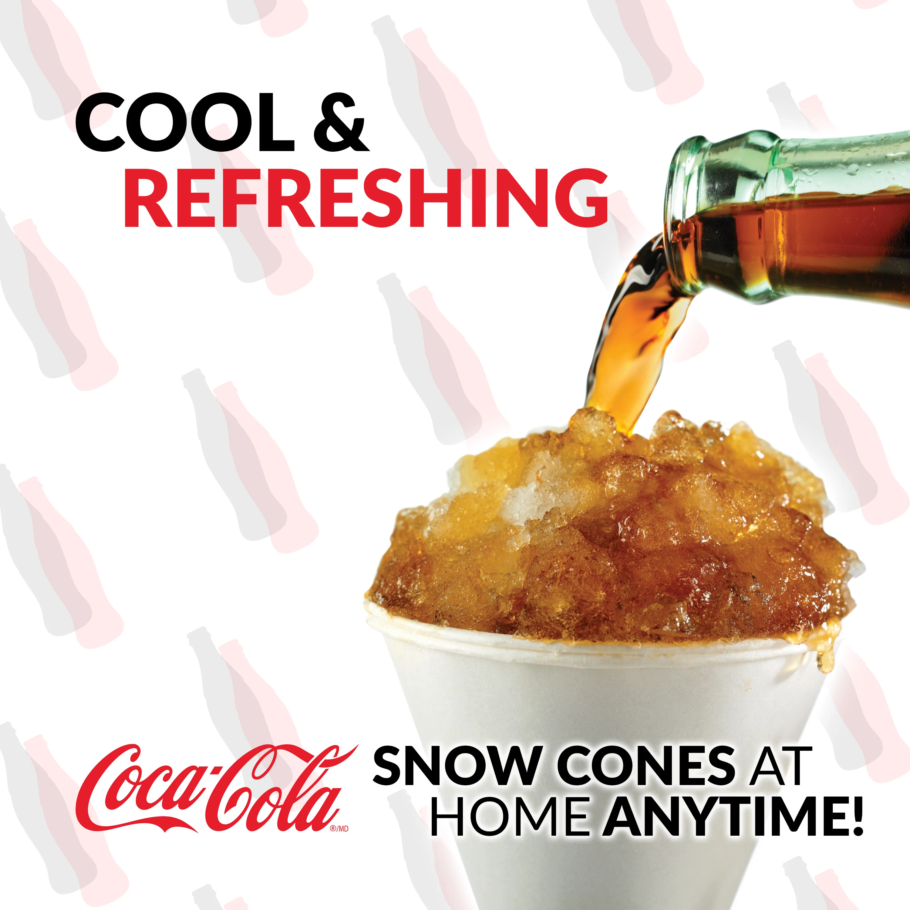 Coca-Cola Countertop Snow Cone Maker, White/Red - Inhomebuy