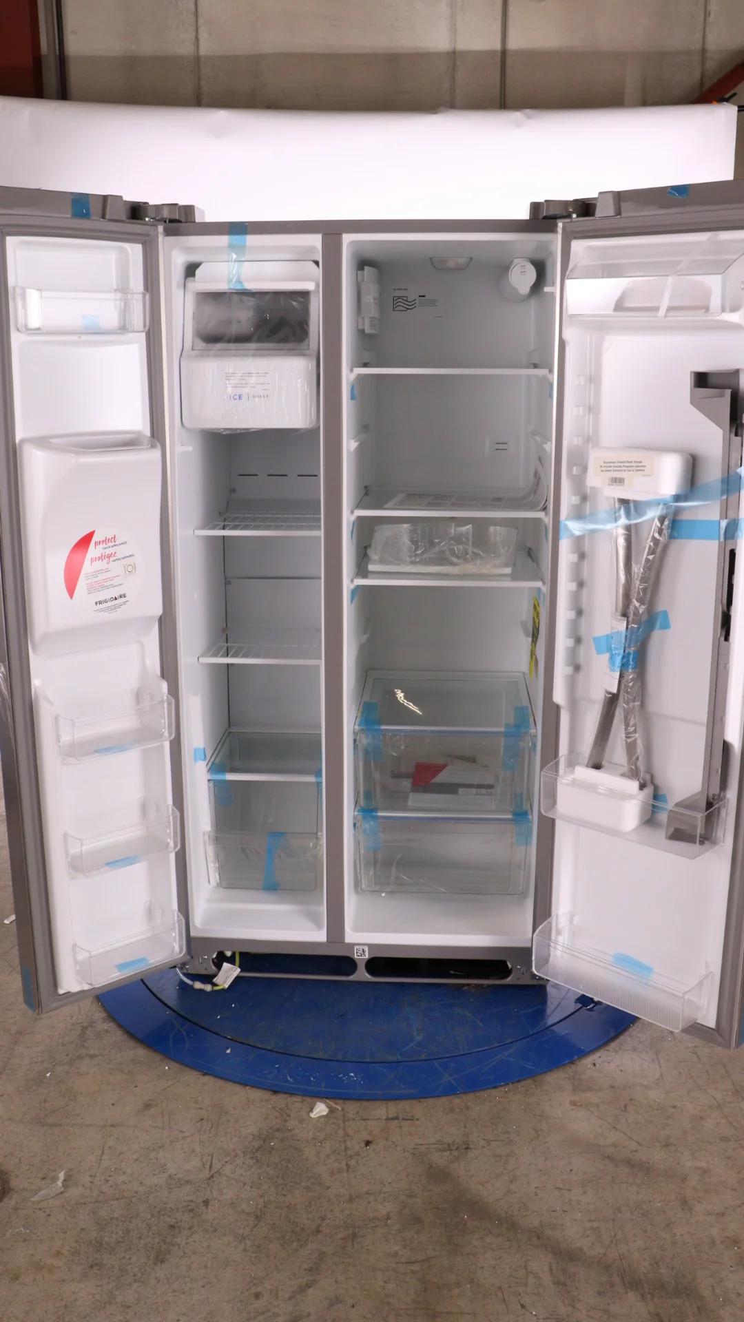 FRIGIDAIRE 36 IN 25.6 CU FT. STAINLESS STEEL SIDE-BY-SIDE REFRIGERATOR WITH EXTERIOR WATER AND ICE D - Inhomebuy