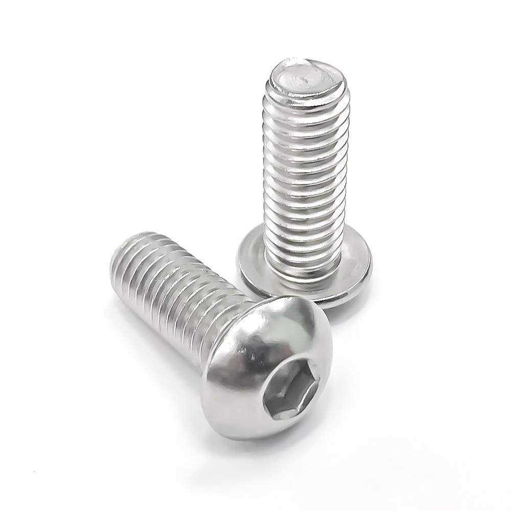 EASTLO Button Head Socket Cap Bolts Screws 304 Stainless Steel 18-8 - Inhomebuy