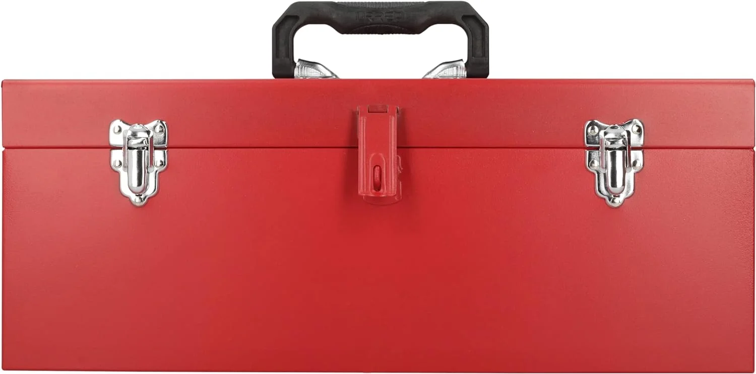 Urrea Industrial 20 In Metal Tool Box With Plastic Handle And Metallic Tray - Inhomebuy