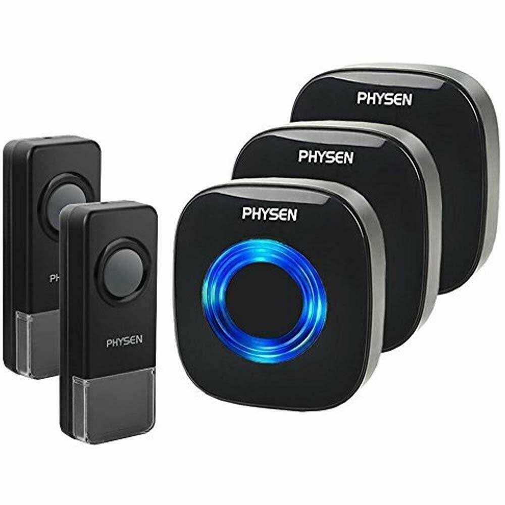 Wireless Doorbell kit Plug-in Receiver Waterproof Push Button with 1000 feet Operating Range - Inhomebuy