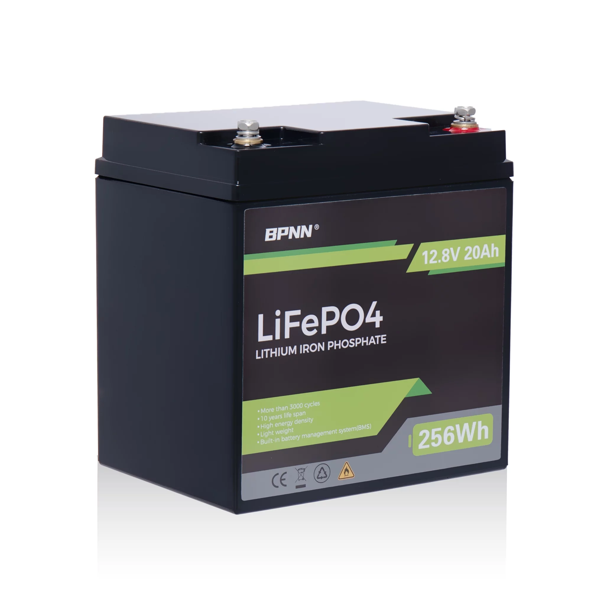 BPNN 12V 100Ah LiFePO4 Battery Long Cycles 12V Lithium Battery for RV Home Backup - Inhomebuy