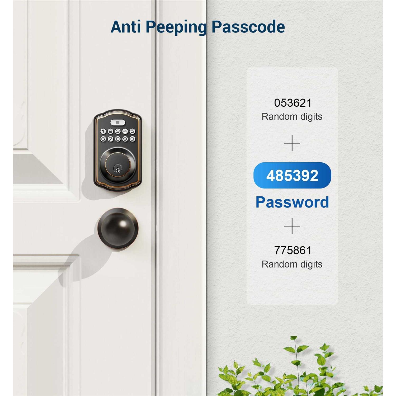 Veise Keyless Entry Door Lock with 2 Keypad - Inhomebuy