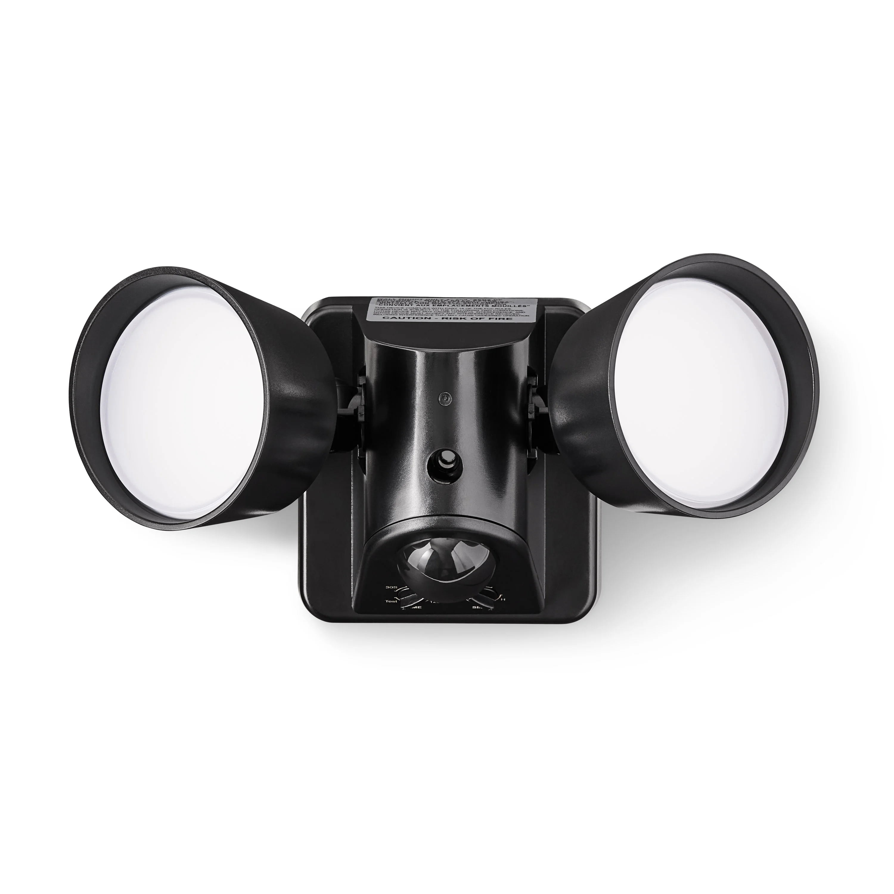 Hyper Tough 2-Head LED Direct Wire Motion Sensing Outdoor Security Light, Black, 120 degree, 2500 Lumens, 120V - Inhomebuy