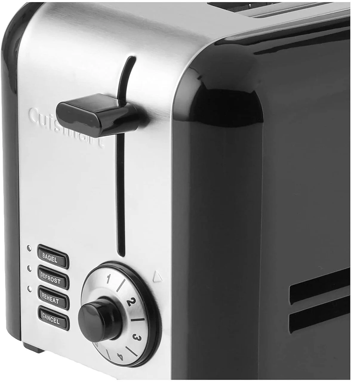 Cuisinart Toaster 2-slice, brush s/s+ black | CPT320 - Inhomebuy