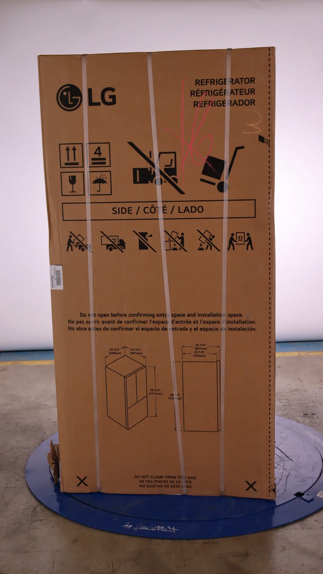 LG 36 IN. 29 CU. FT. SMUDGE-RESISTANT STAINLESS STEEL FRENCH DOOR WITH SLIM DESIGN EXTERNAL WATER DI - Inhomebuy